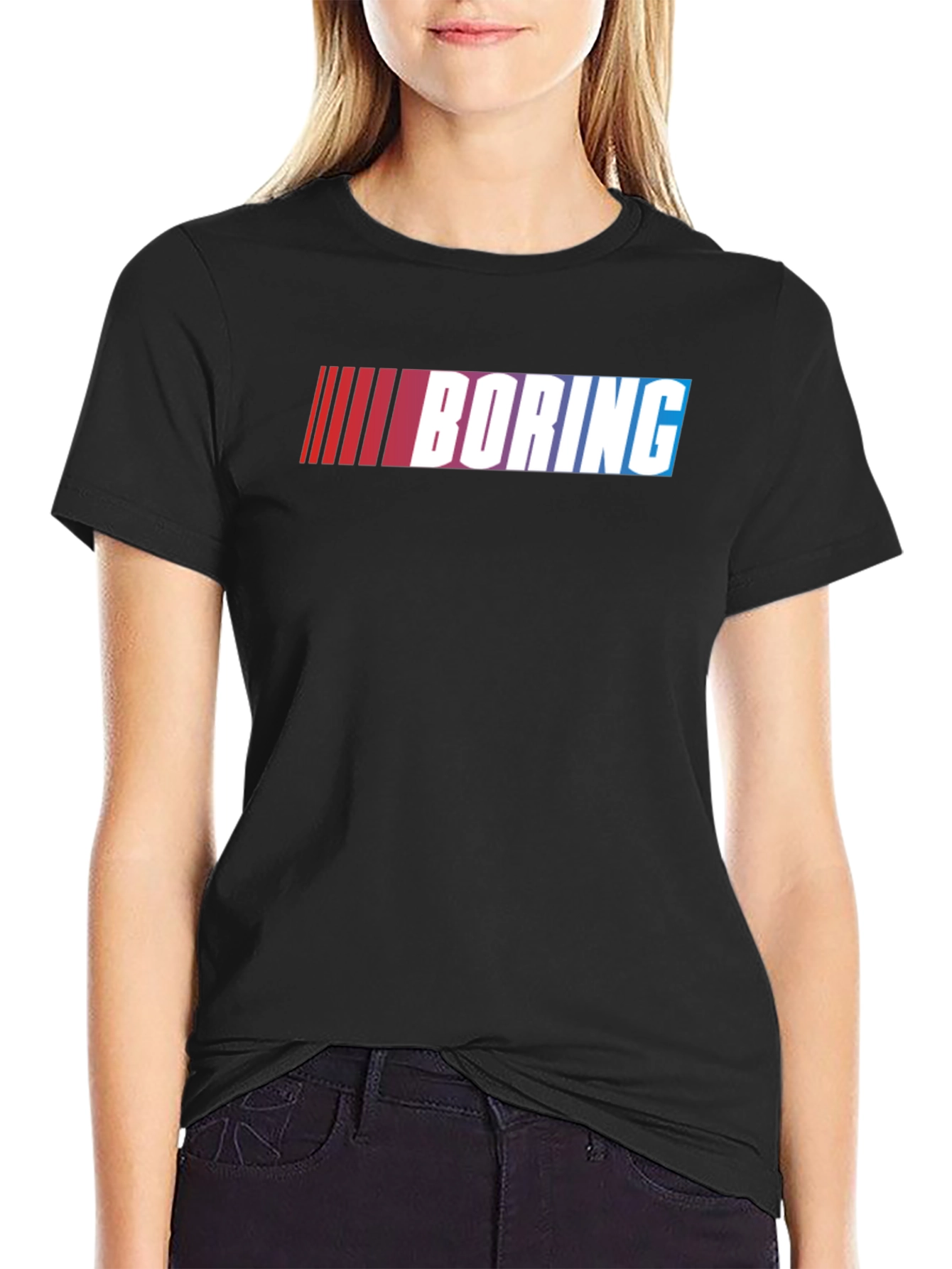 Boring Graphic T-Shirt - Black Cotton Tee