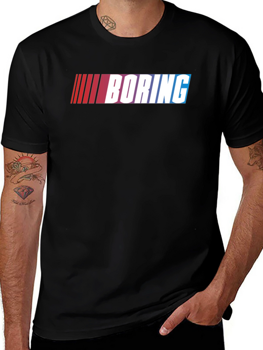 Boring Graphic T-Shirt - Black Cotton Tee