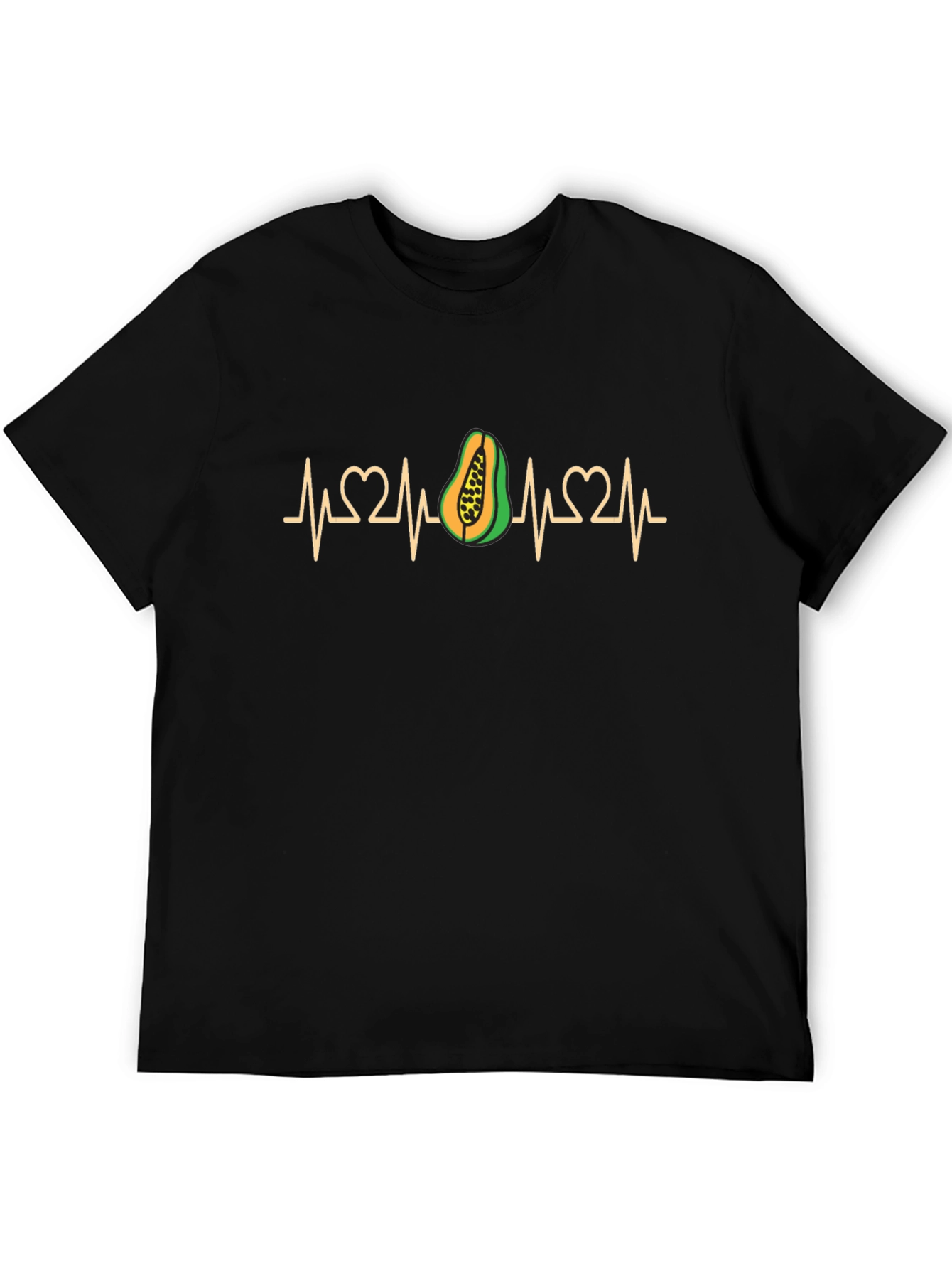 Papaya Heartbeat T-Shirt - Fruit Lover Tee
