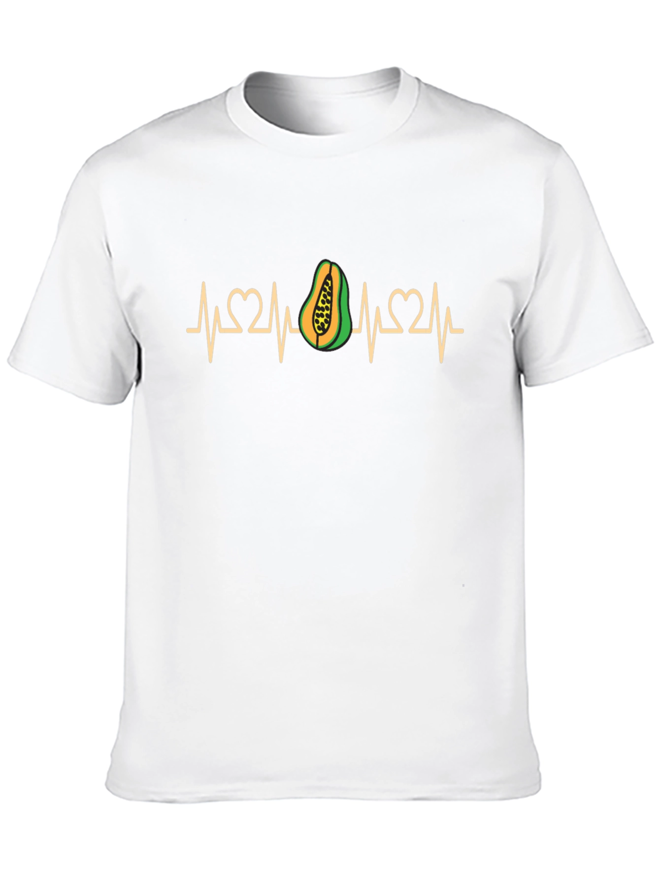 Papaya Heartbeat T-Shirt - Fruit Lover Tee