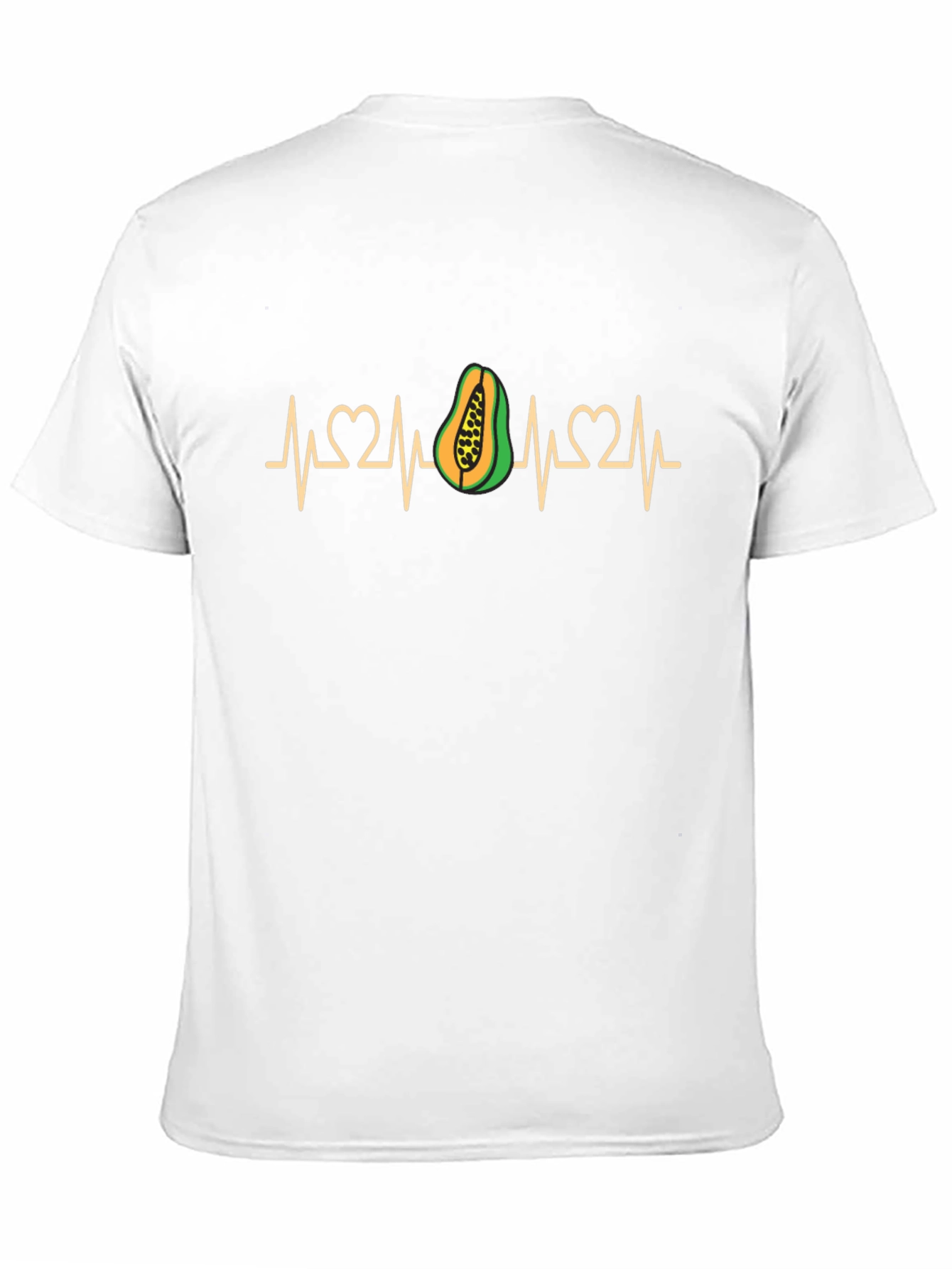Papaya Heartbeat T-Shirt - Fruit Lover Tee
