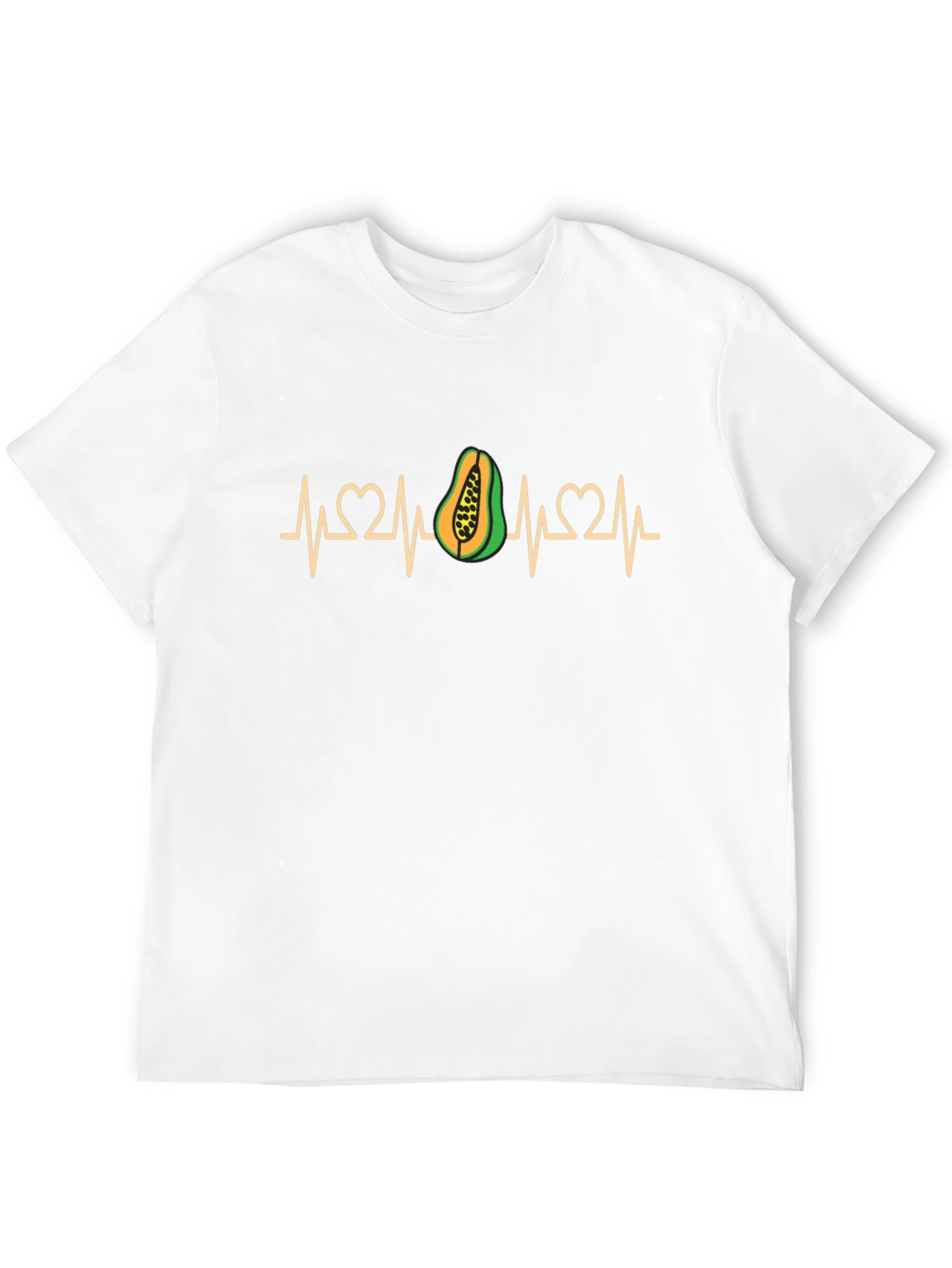 Papaya Heartbeat T-Shirt - Fruit Lover Tee