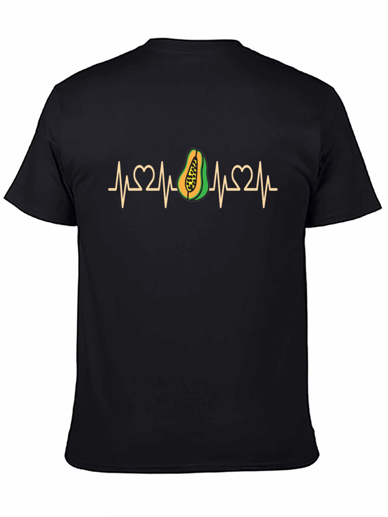Papaya Heartbeat T-Shirt - Fruit Lover Tee