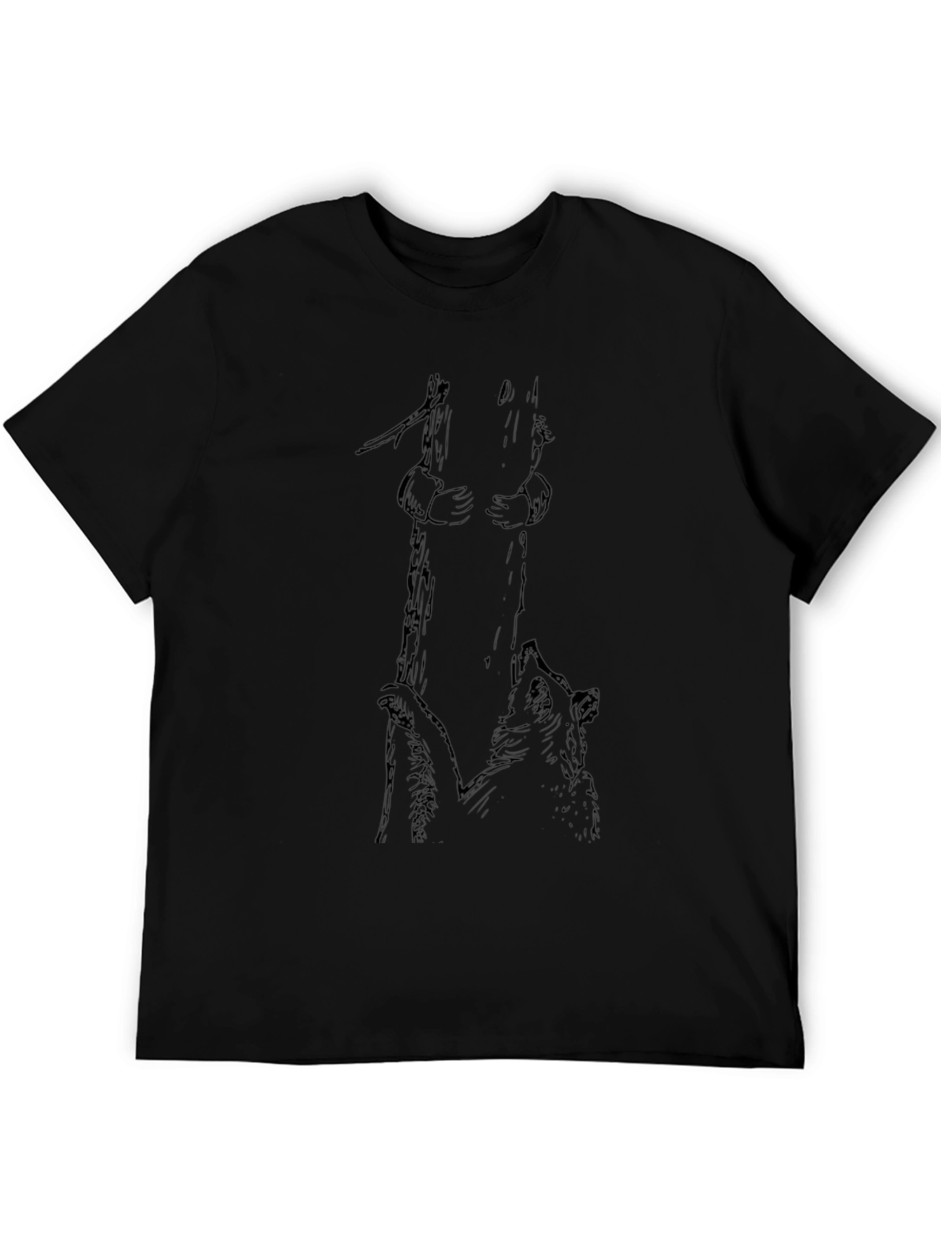 Bear Hug Tree Graphic Tee - Black