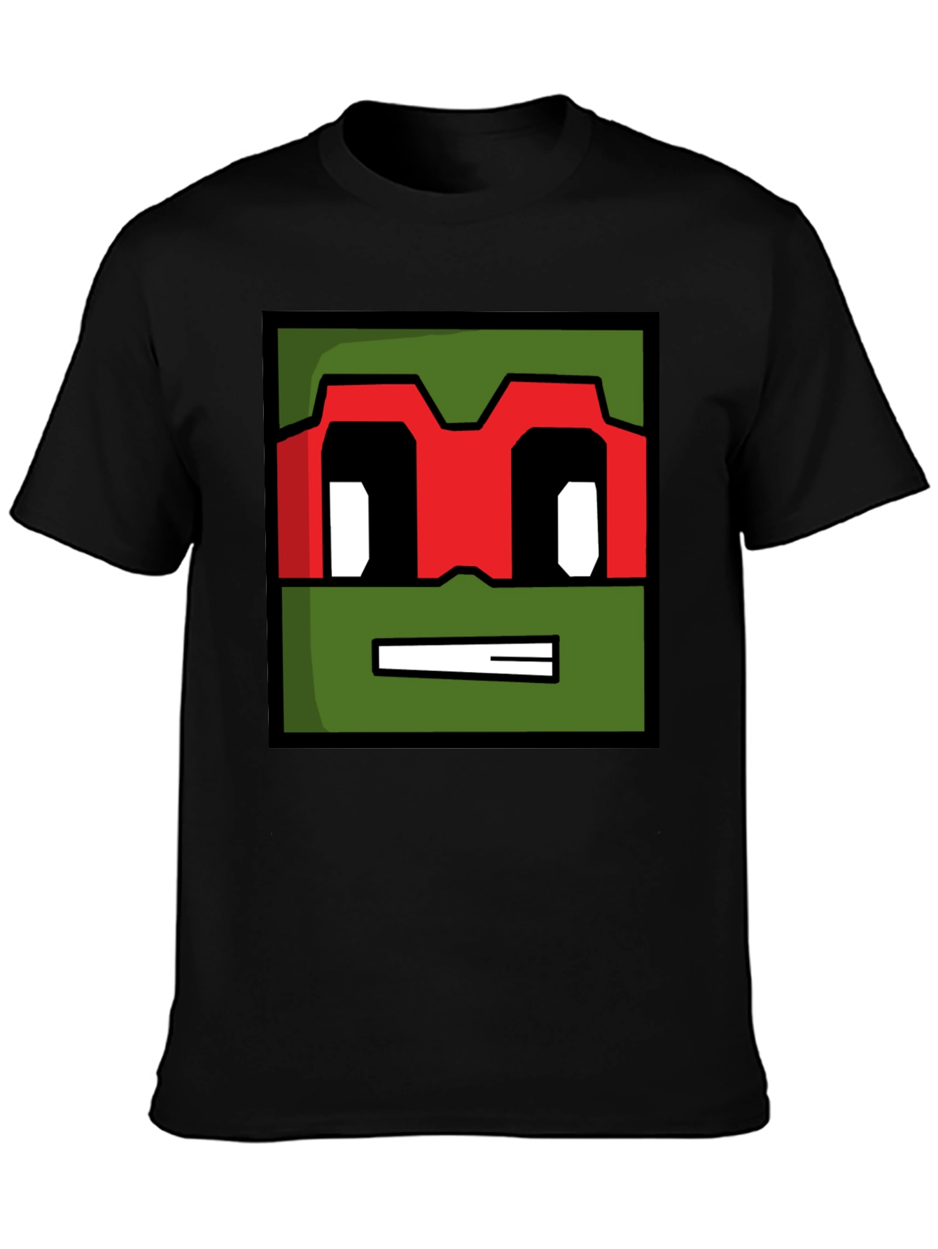 Pixelated Ninja Turtle Graphic Tee - Black