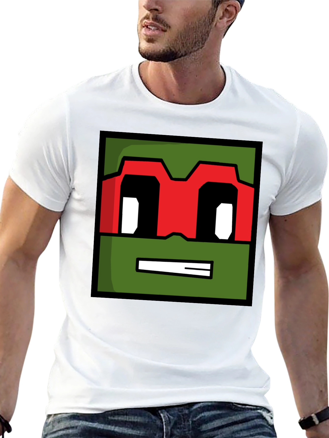 Pixelated Ninja Turtle Graphic Tee - Black