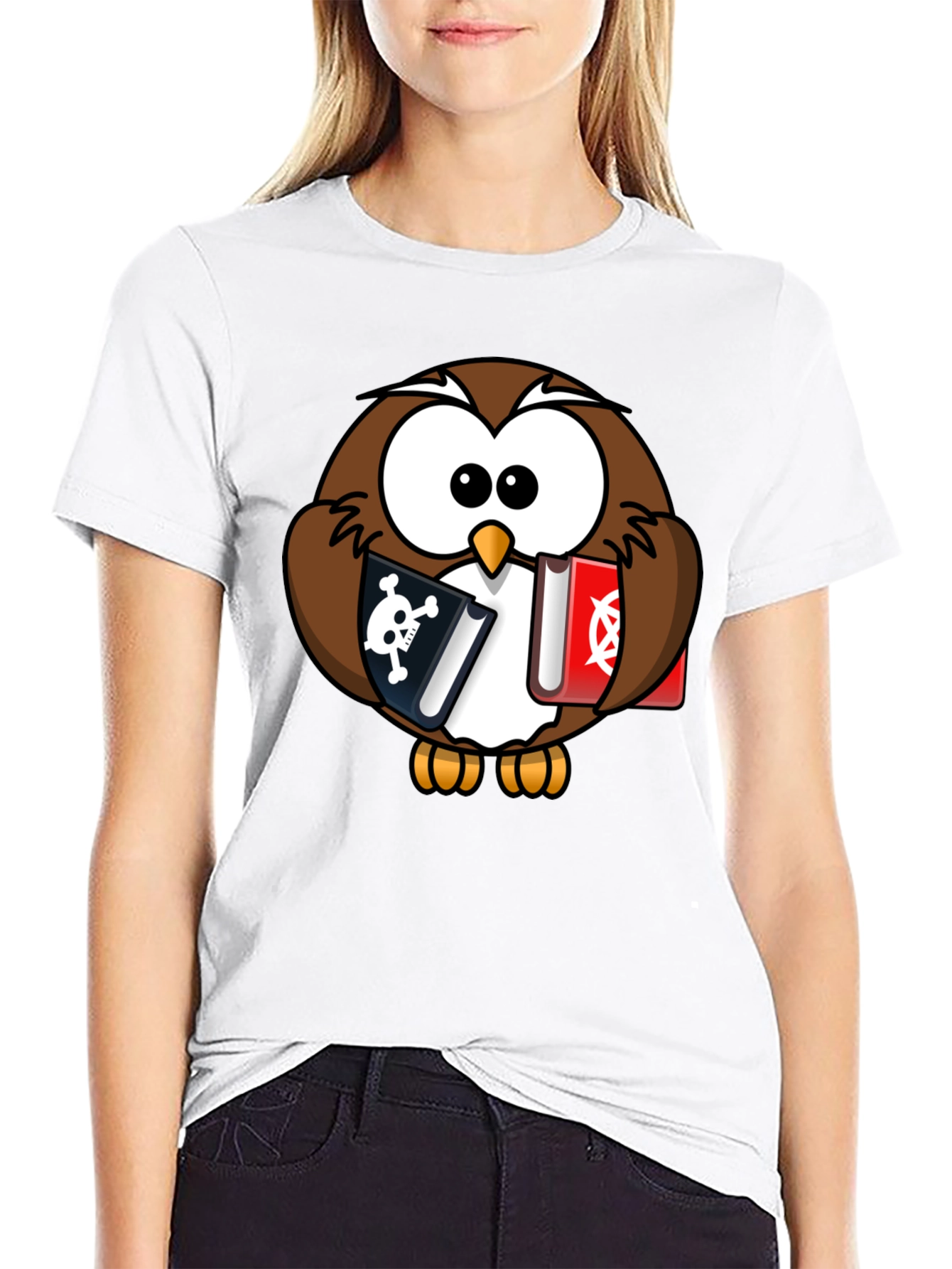 Owl Pirate & Occult Book T-Shirt