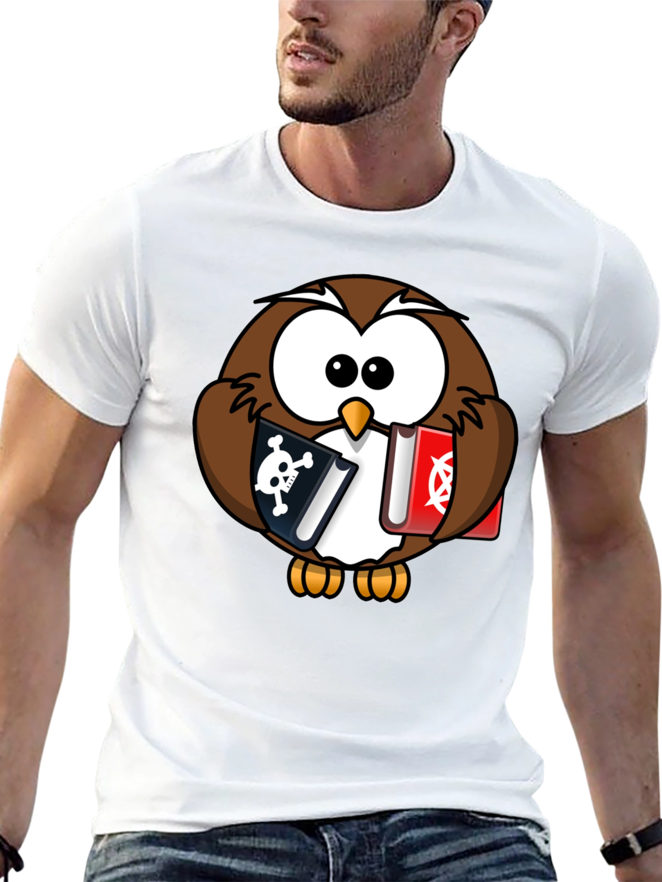 Owl Pirate & Occult Book T-Shirt