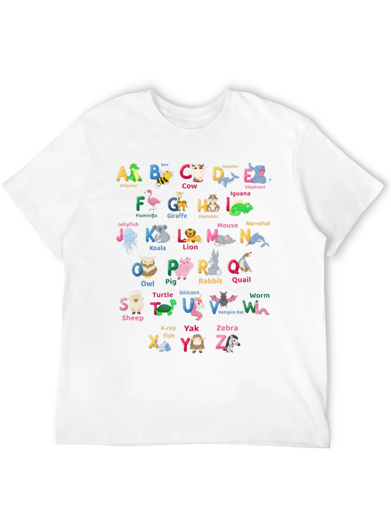 Alphabet Animals Graphic Tee - Educational Fun