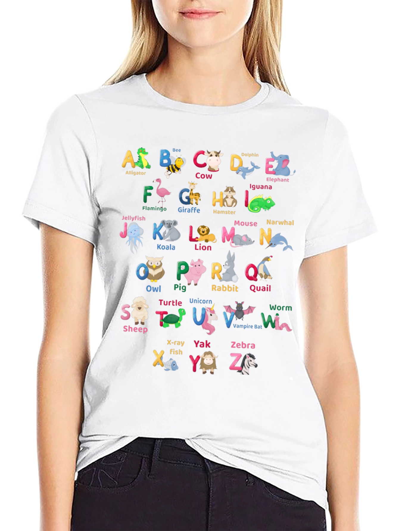 Alphabet Animals Graphic Tee - Educational Fun
