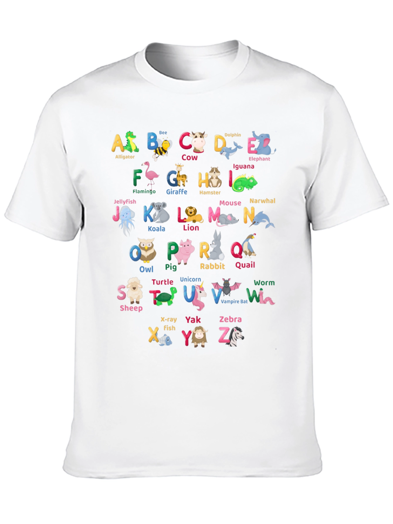Alphabet Animals Graphic Tee - Educational Fun
