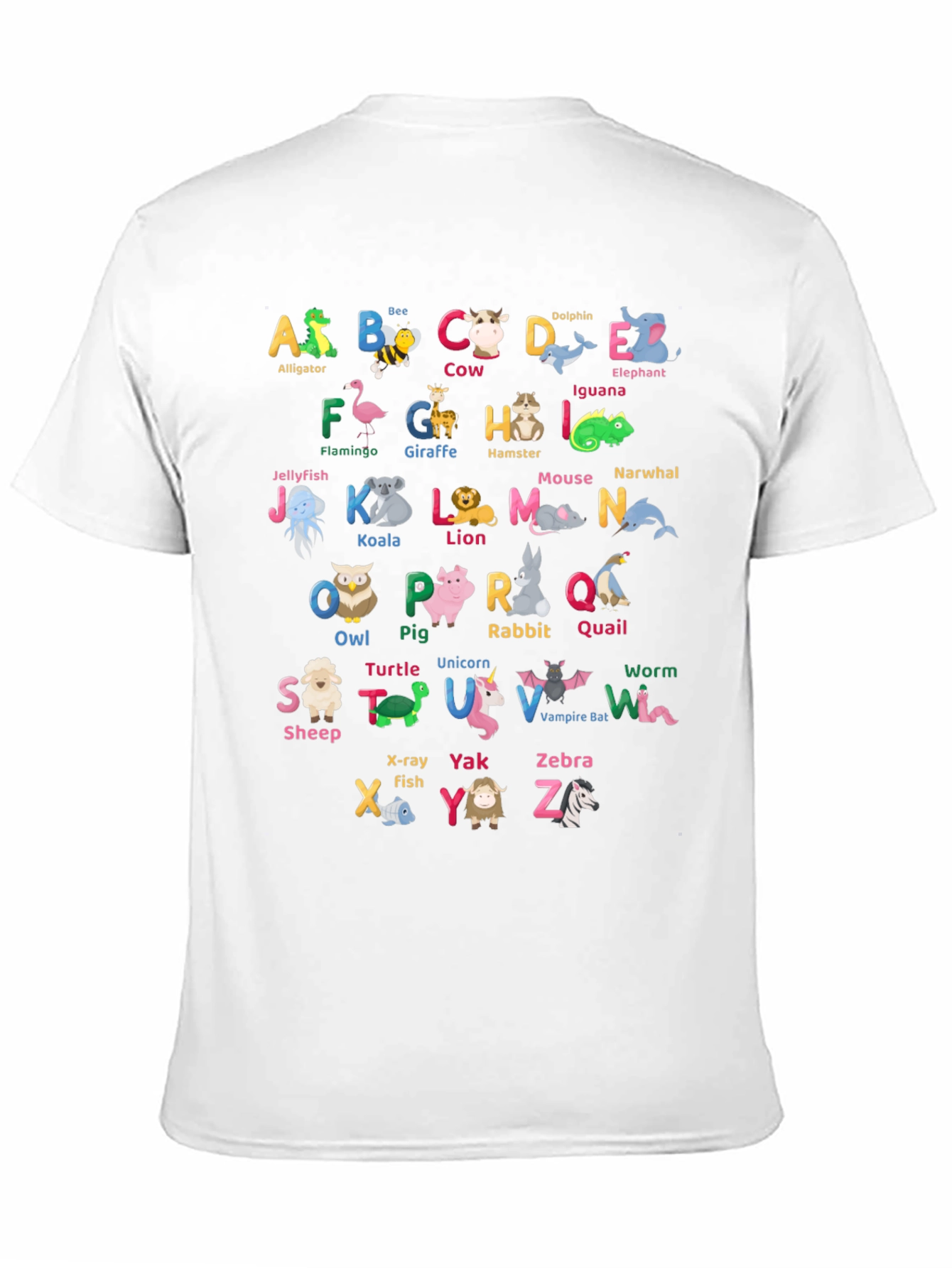 Alphabet Animals Graphic Tee - Educational Fun
