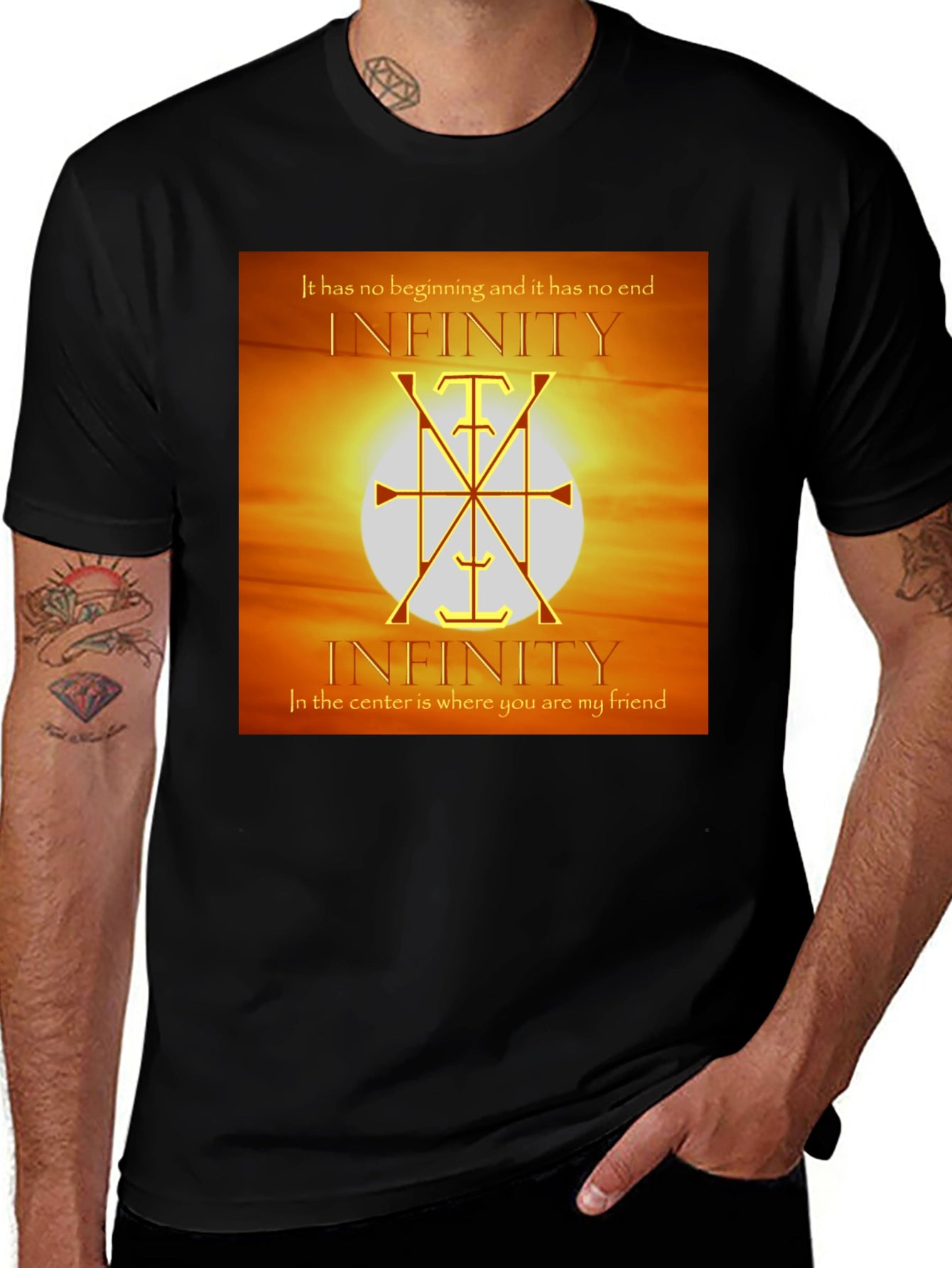 Infinity Symbol Graphic Tee - Unique Design