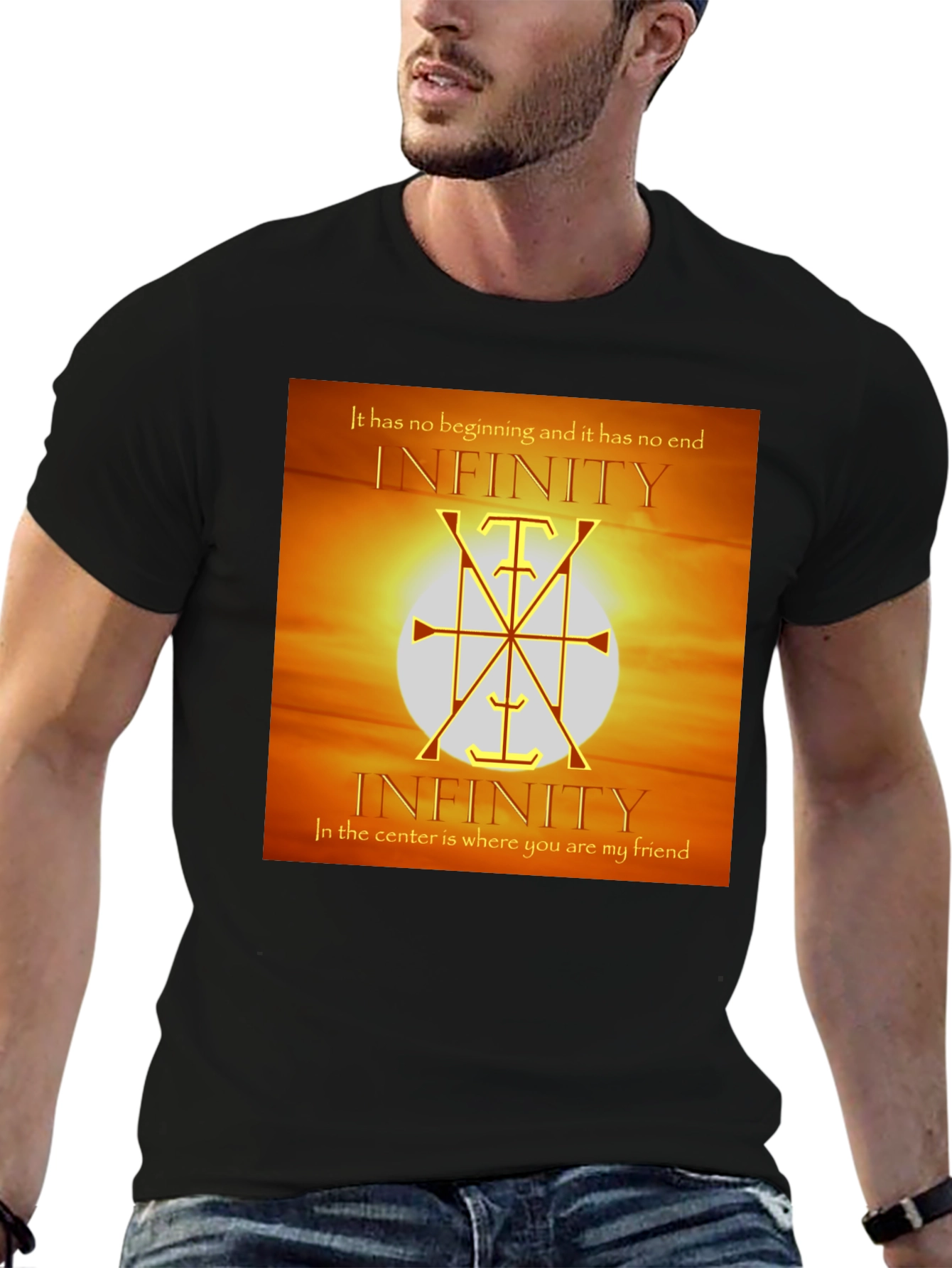 Infinity Symbol Graphic Tee - Unique Design