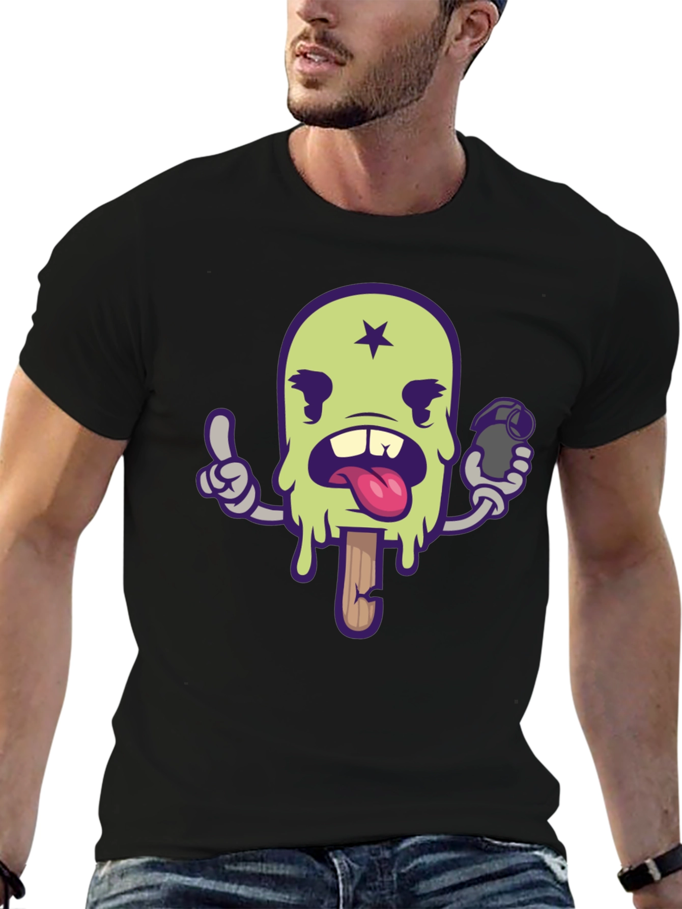 Ice Cream Grenade T-Shirt - Cool Cartoon Graphic Tee
