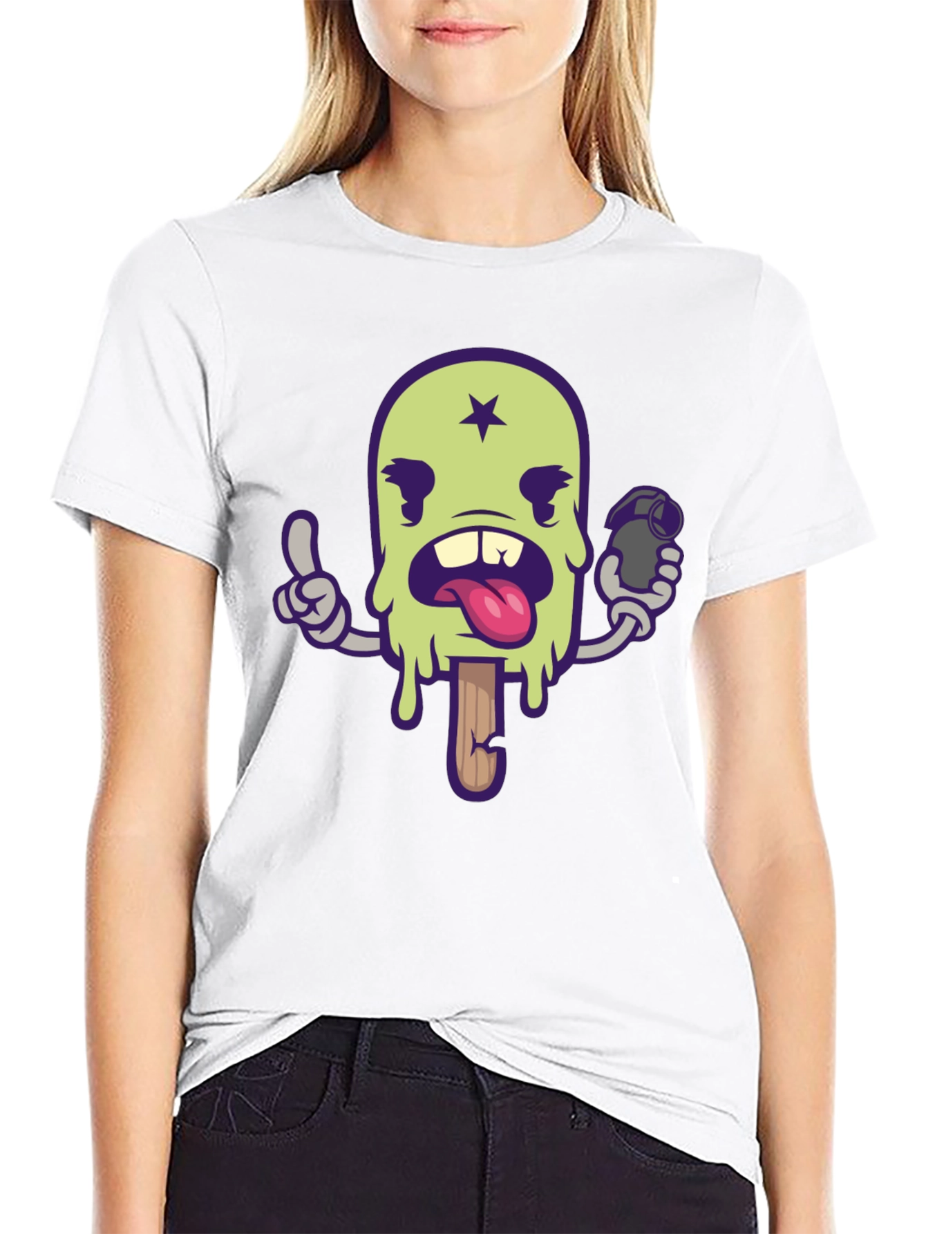 Ice Cream Grenade T-Shirt - Cool Cartoon Graphic Tee