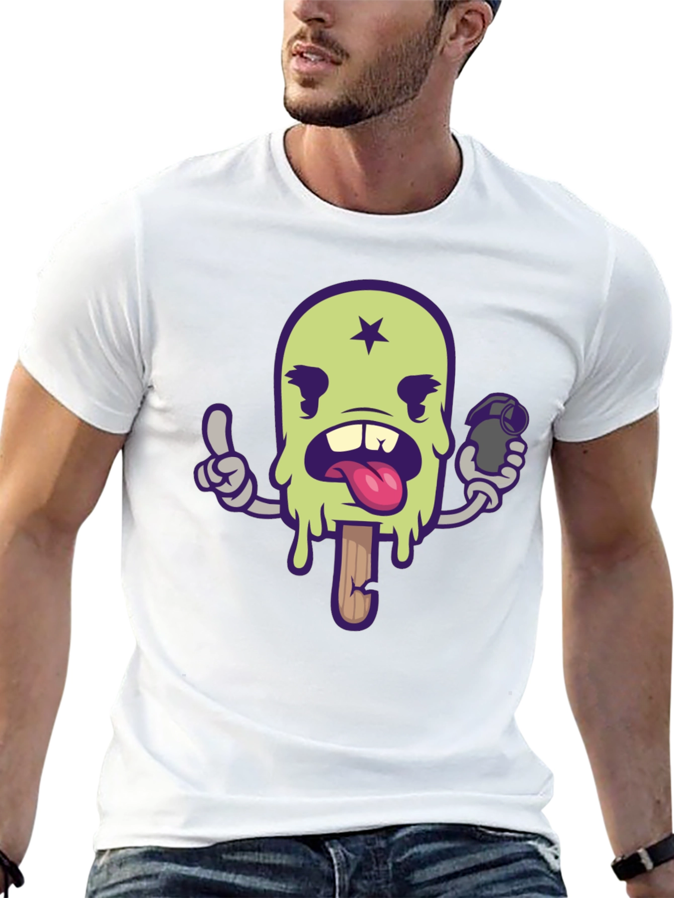 Ice Cream Grenade T-Shirt - Cool Cartoon Graphic Tee