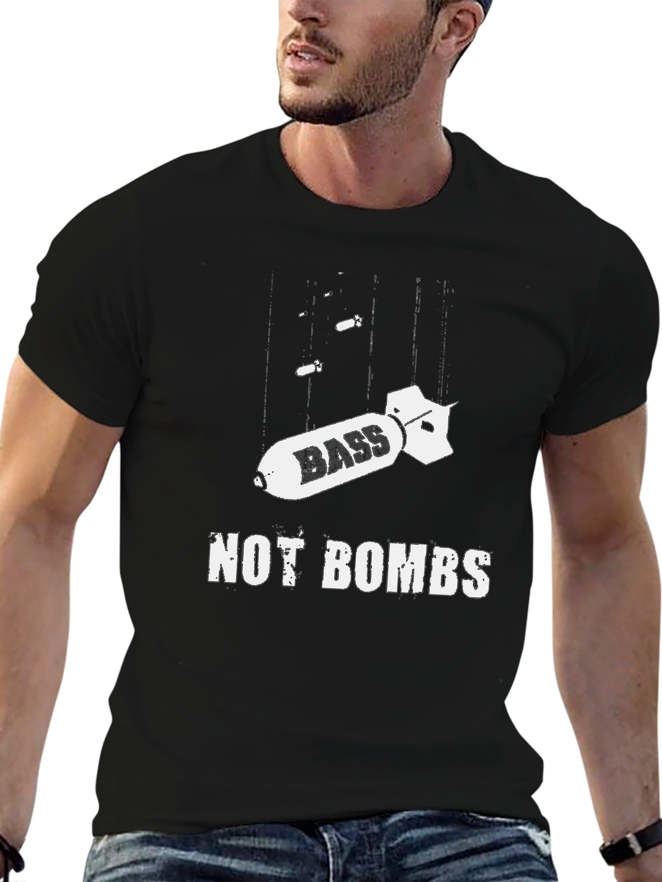 Bass Not Bombs Graphic T-Shirt