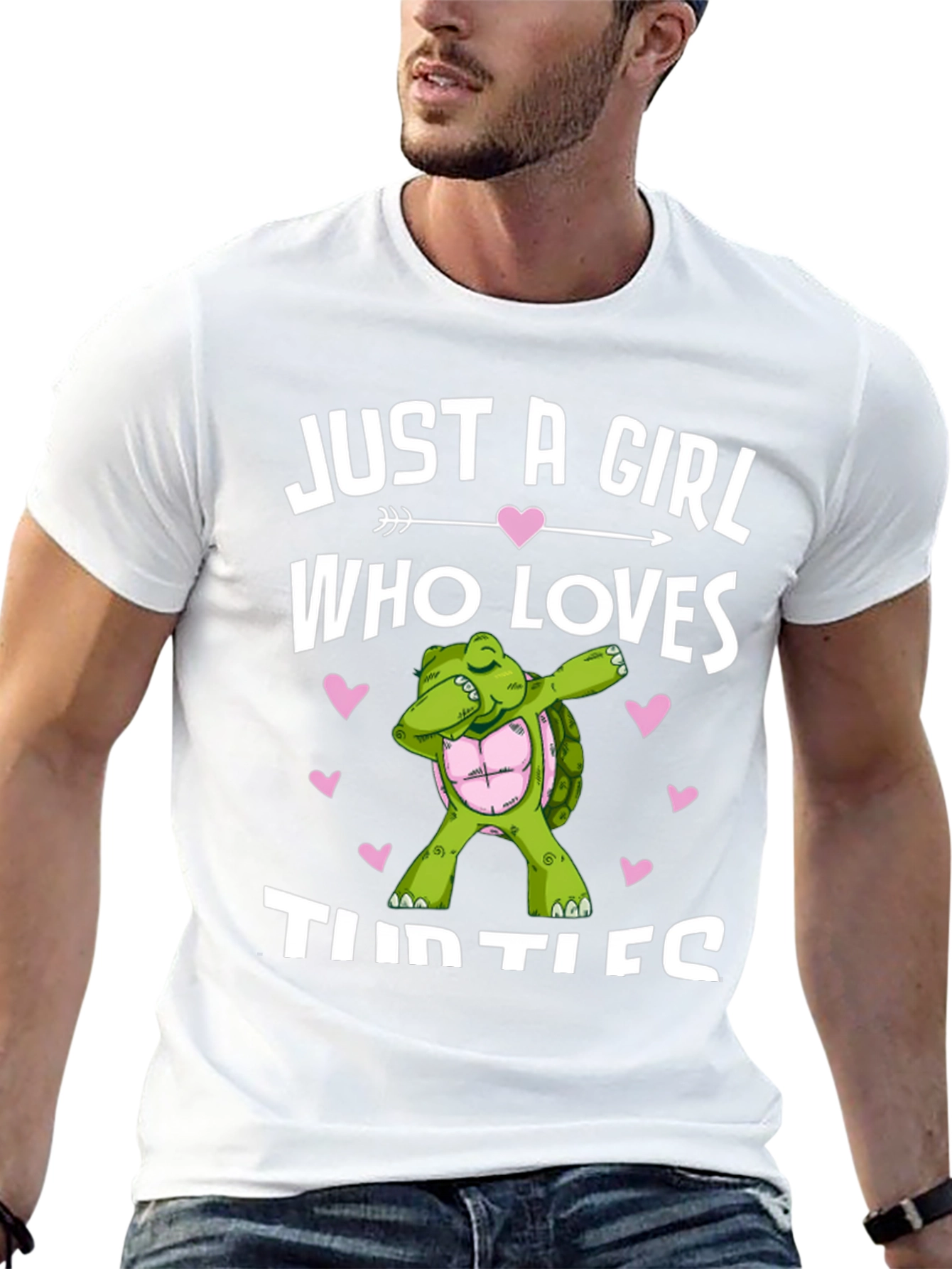 Girl Loves Turtles T-Shirt Dab Turtle Black Cotton Tee