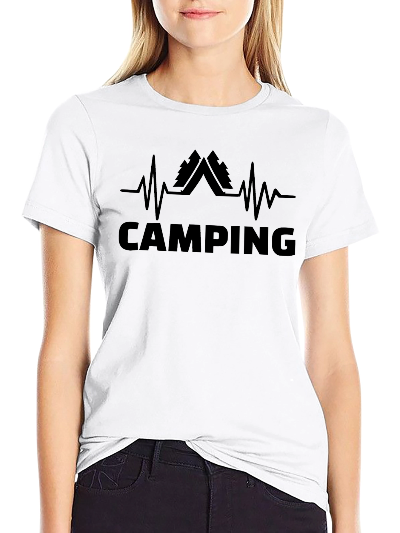 Camping Heartbeat T-Shirt - Adventure Ready!