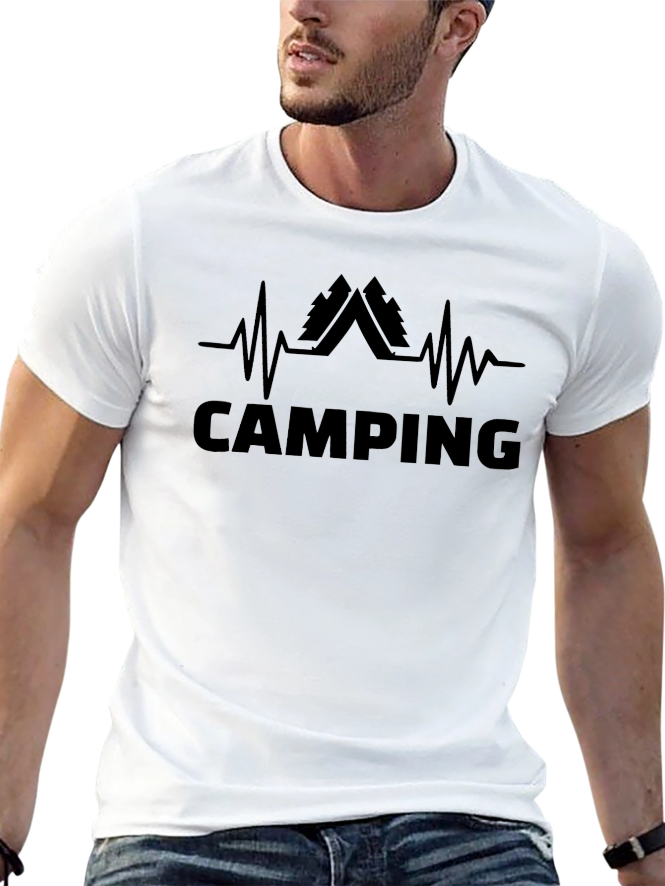 Camping Heartbeat T-Shirt - Adventure Ready!