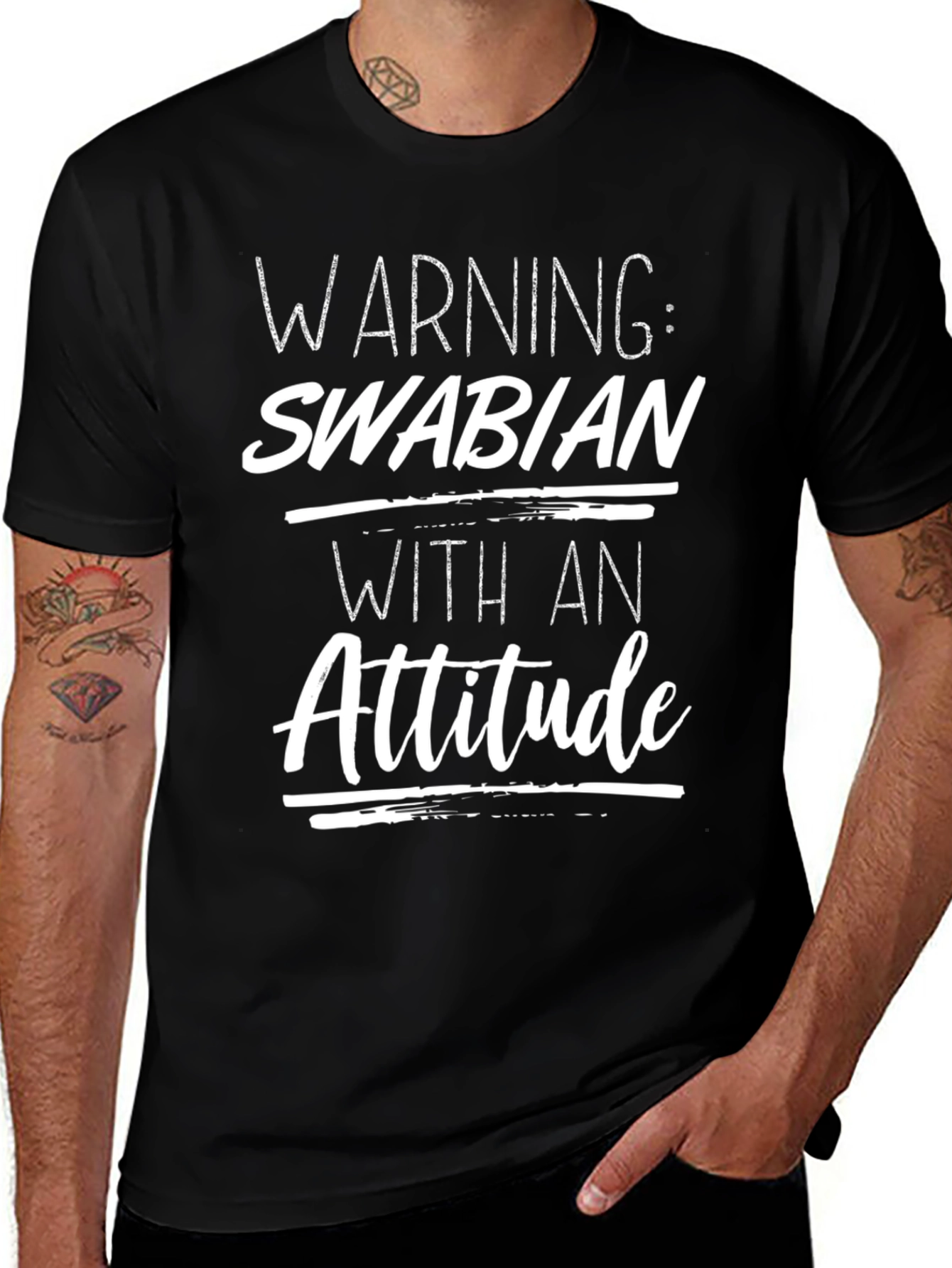 Warning: Swabian with an Attitude - Graphic T-Shirt