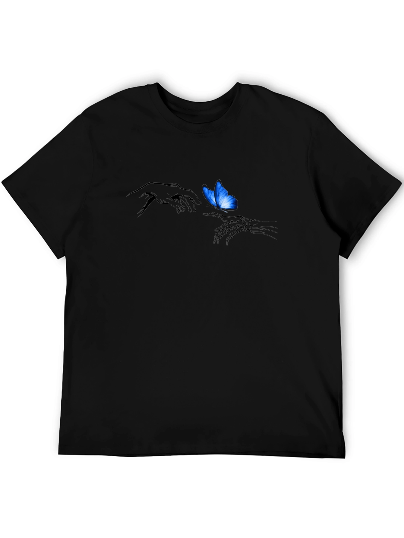 Butterfly Touch Graphic Black T-Shirt