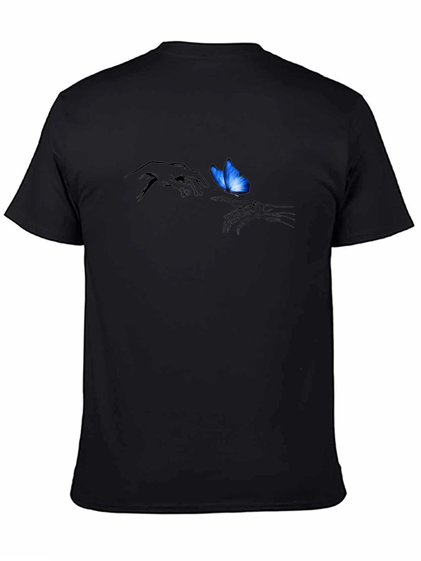 Butterfly Touch Graphic Black T-Shirt