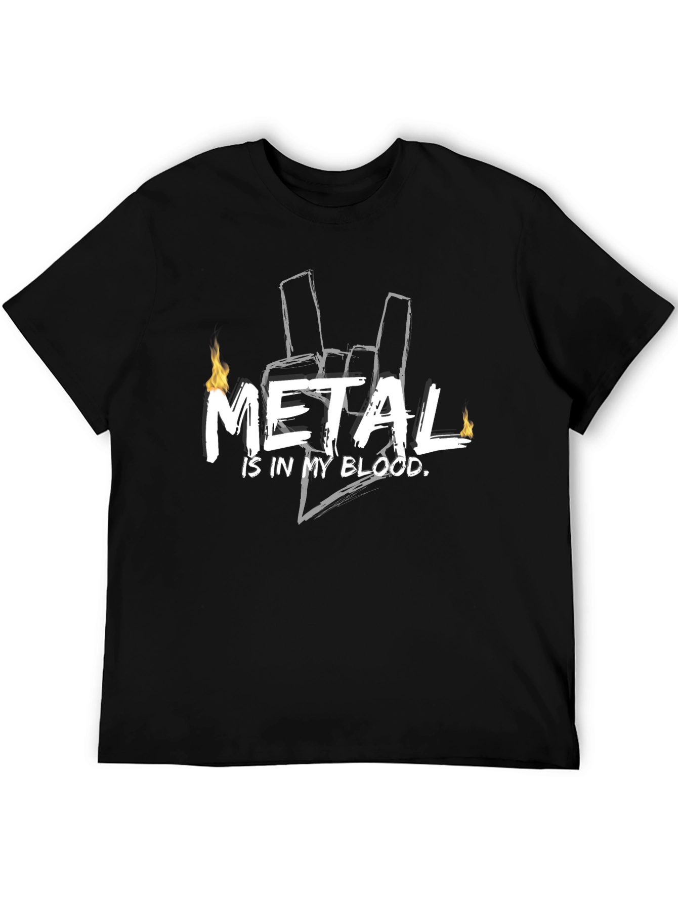 Metal In My Blood Black Graphic Tee