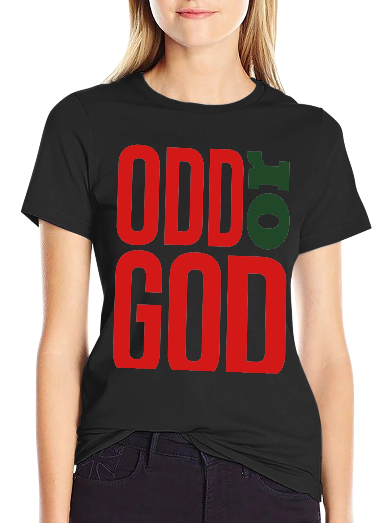 Odd to God Graphic Tee - Black Cotton T-Shirt