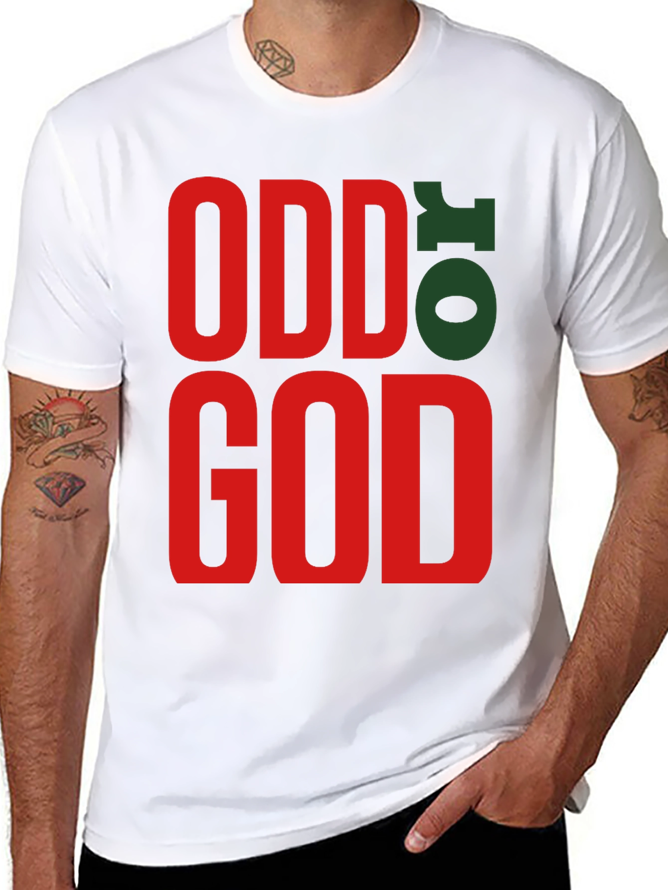 Odd to God Graphic Tee - Black Cotton T-Shirt