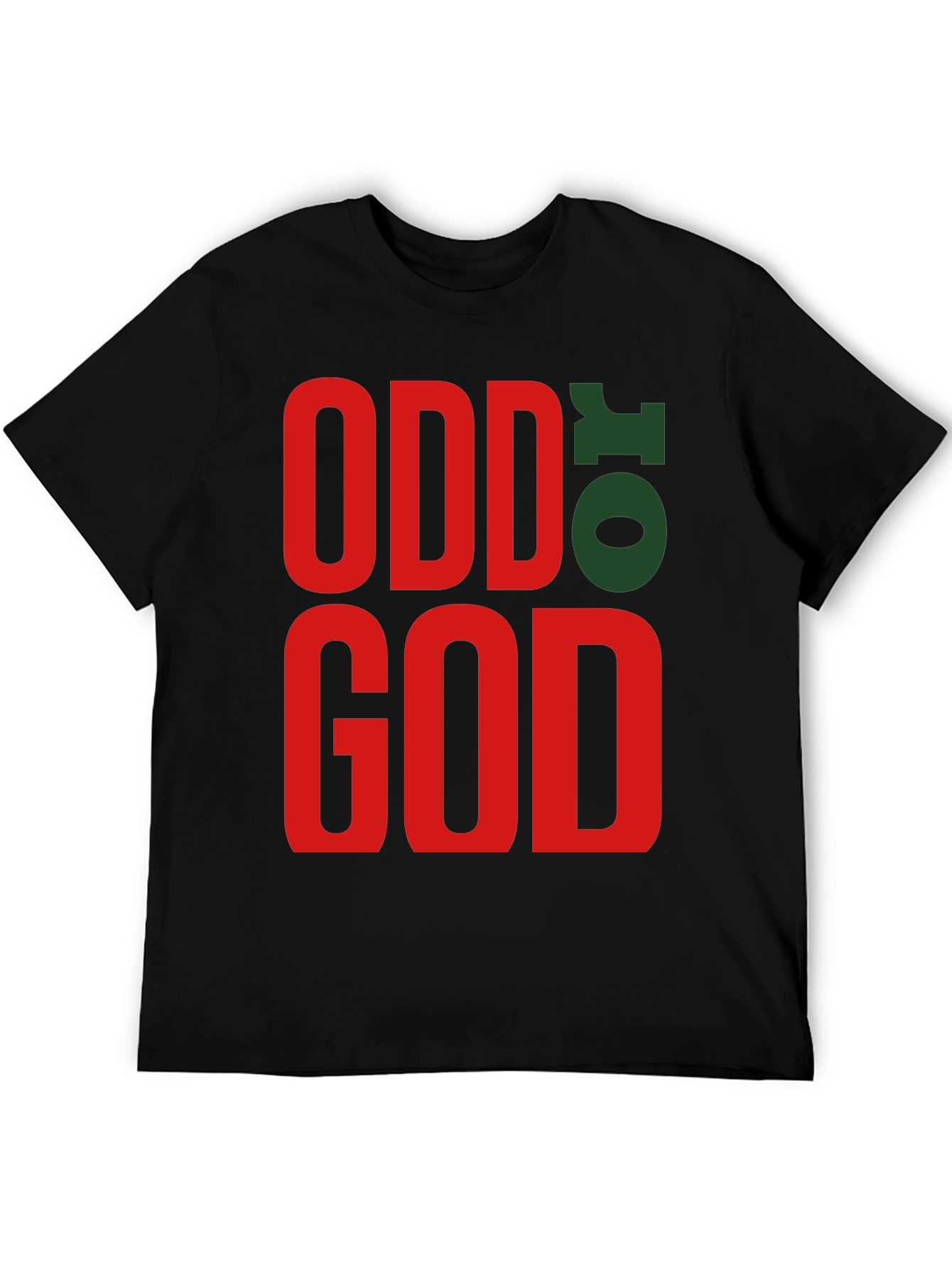 Odd to God Graphic Tee - Black Cotton T-Shirt