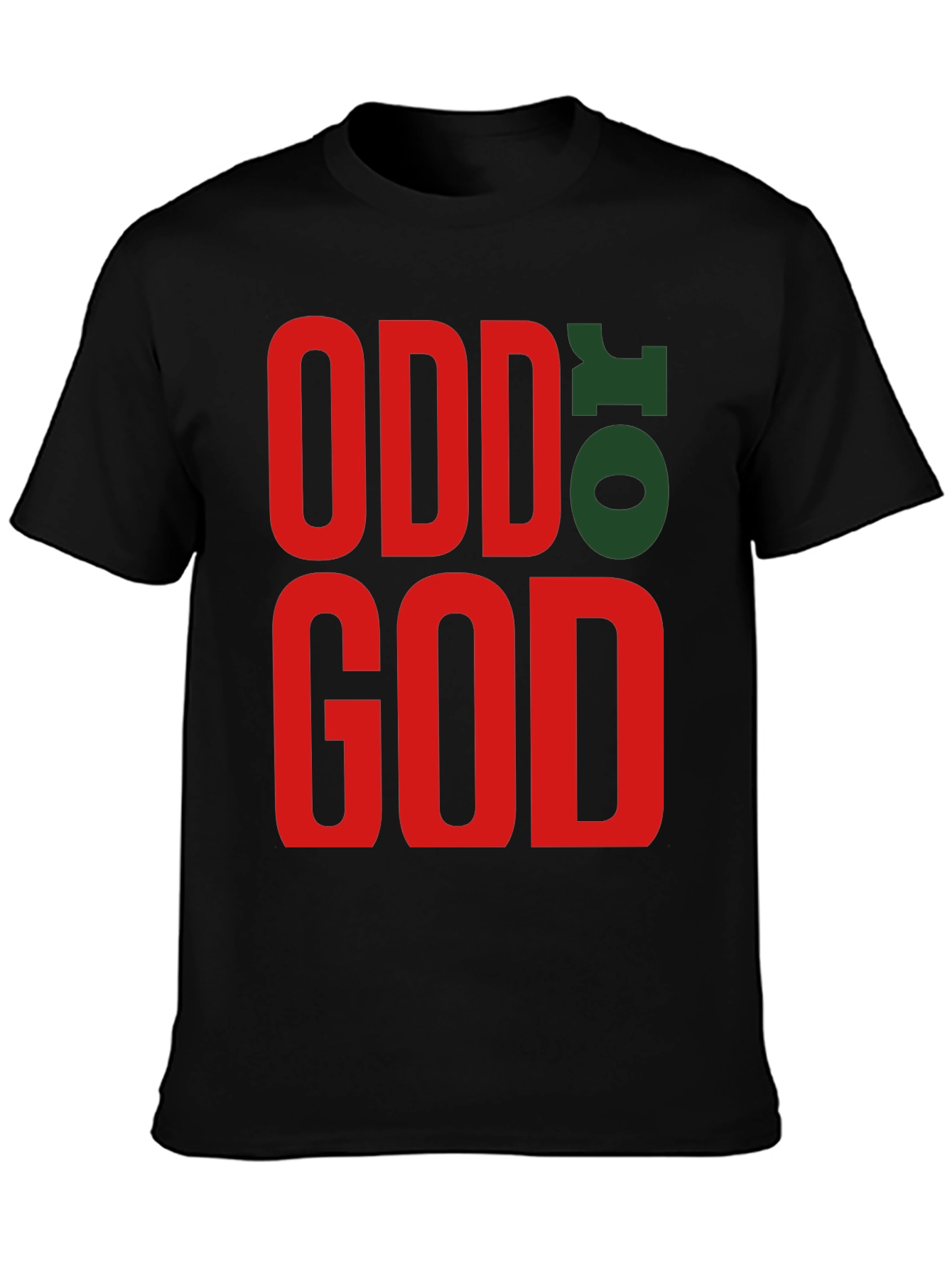 Odd to God Graphic Tee - Black Cotton T-Shirt