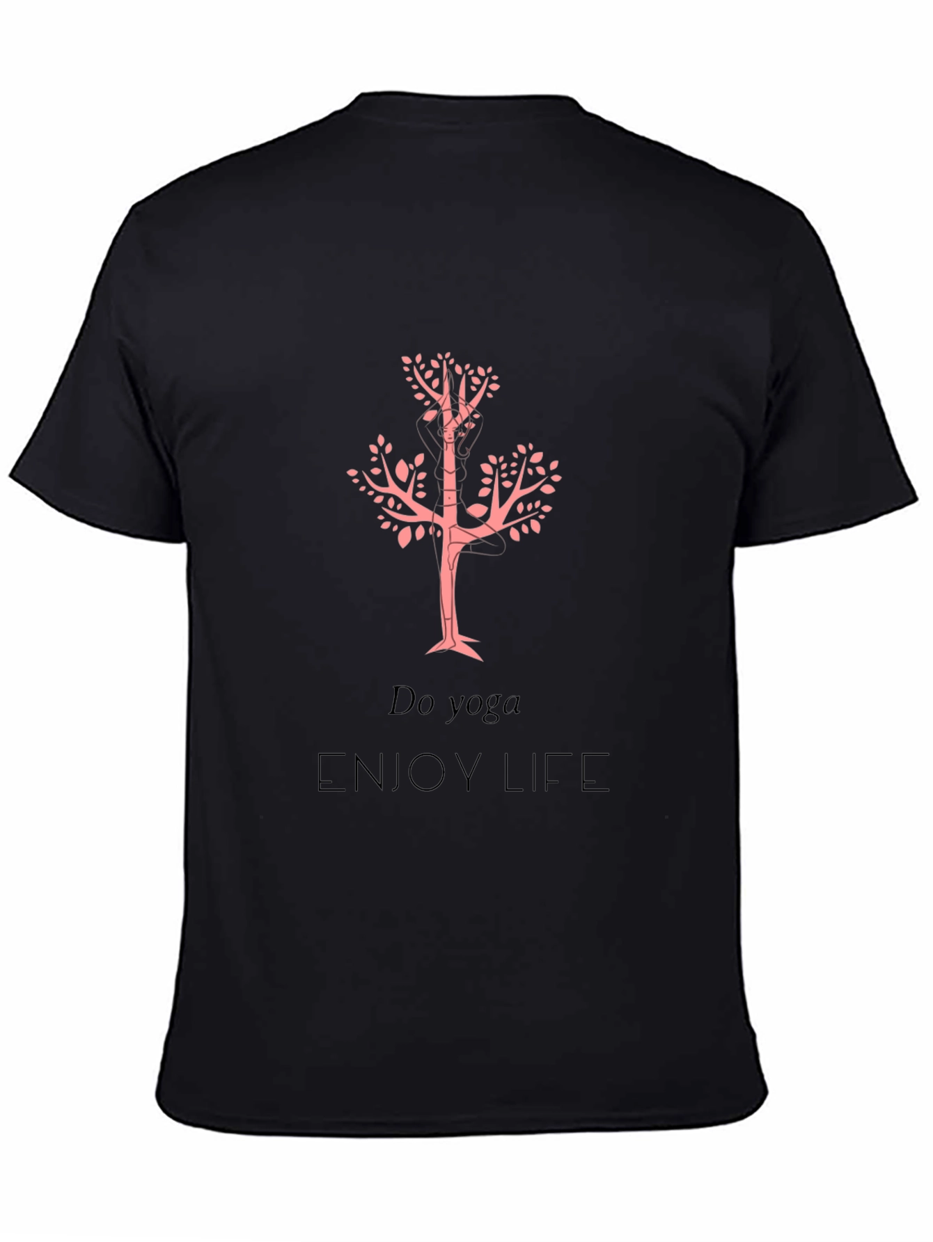 Yoga Life Graphic Tee - Black Casual T-Shirt