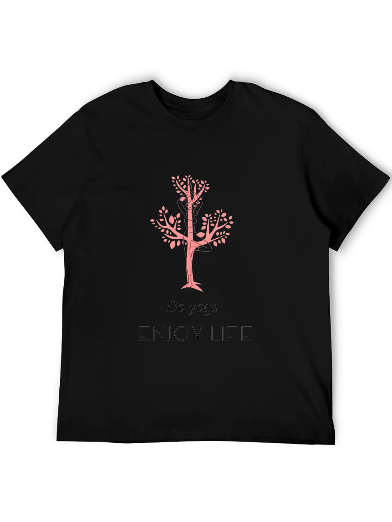 Yoga Life Graphic Tee - Black Casual T-Shirt