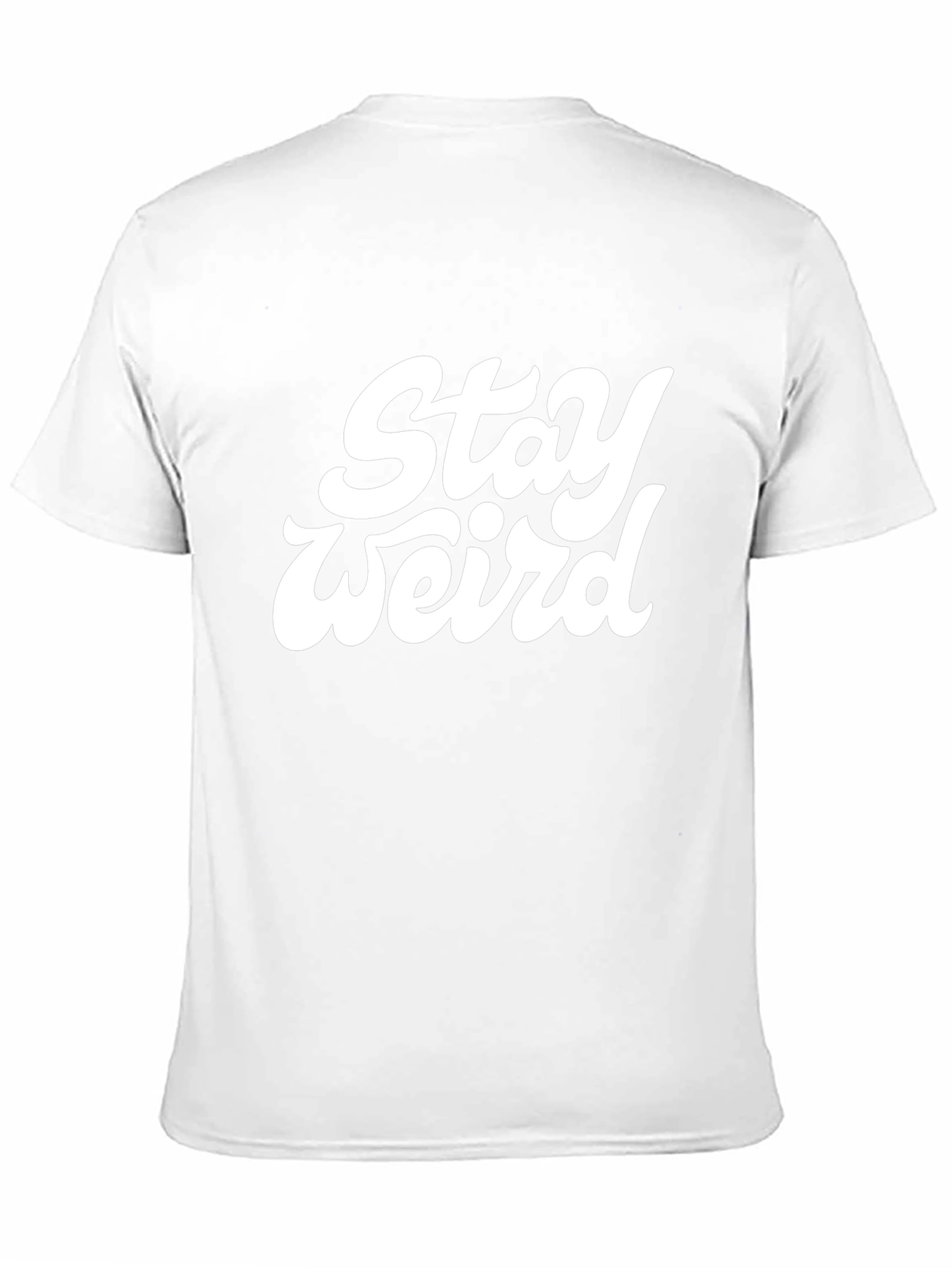 Stay Weird Graphic Tee - Black Cotton T-Shirt