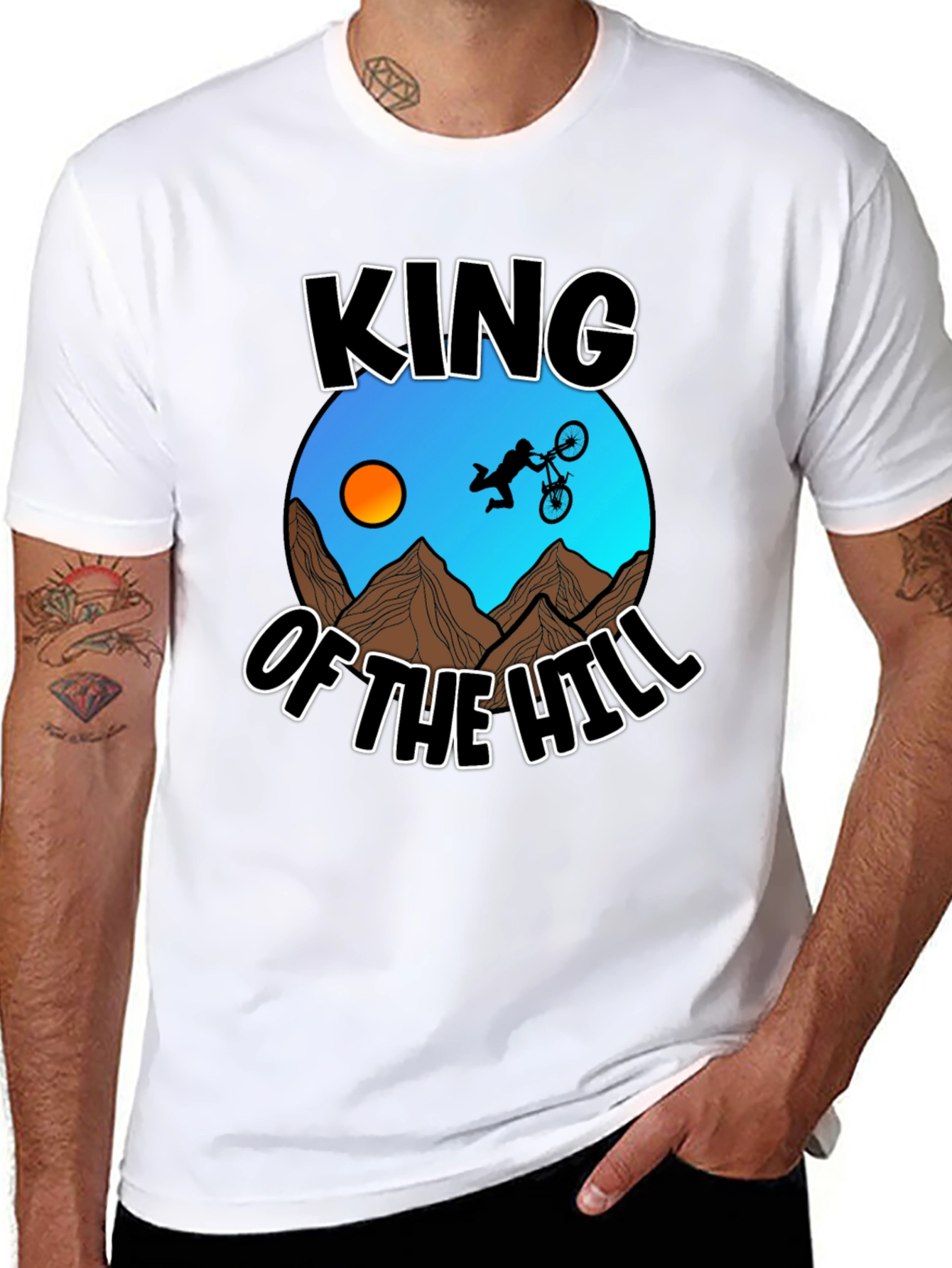 King of the Hill Mountain Biker Graphic T-Shirt