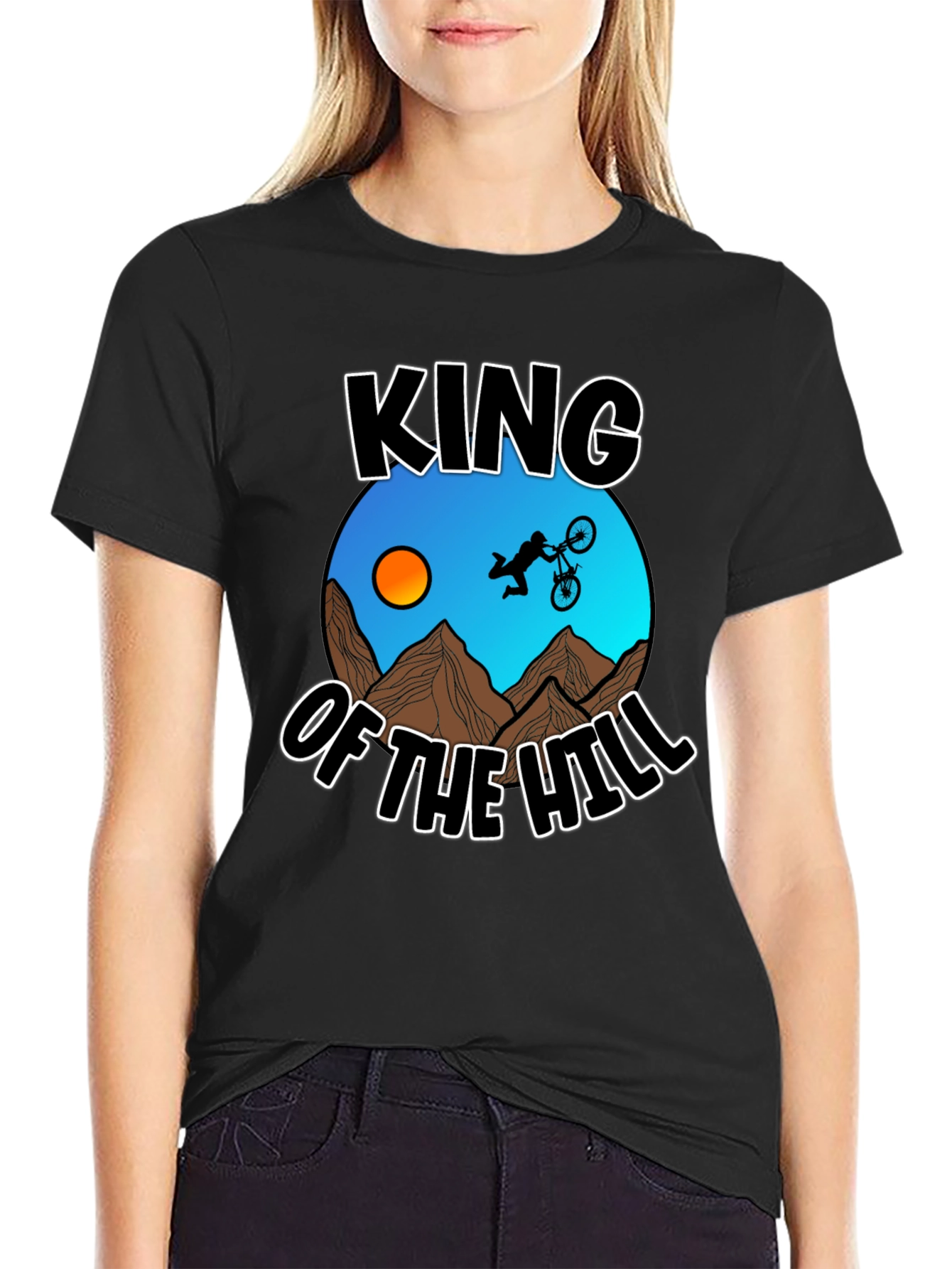 King of the Hill Mountain Biker Graphic T-Shirt