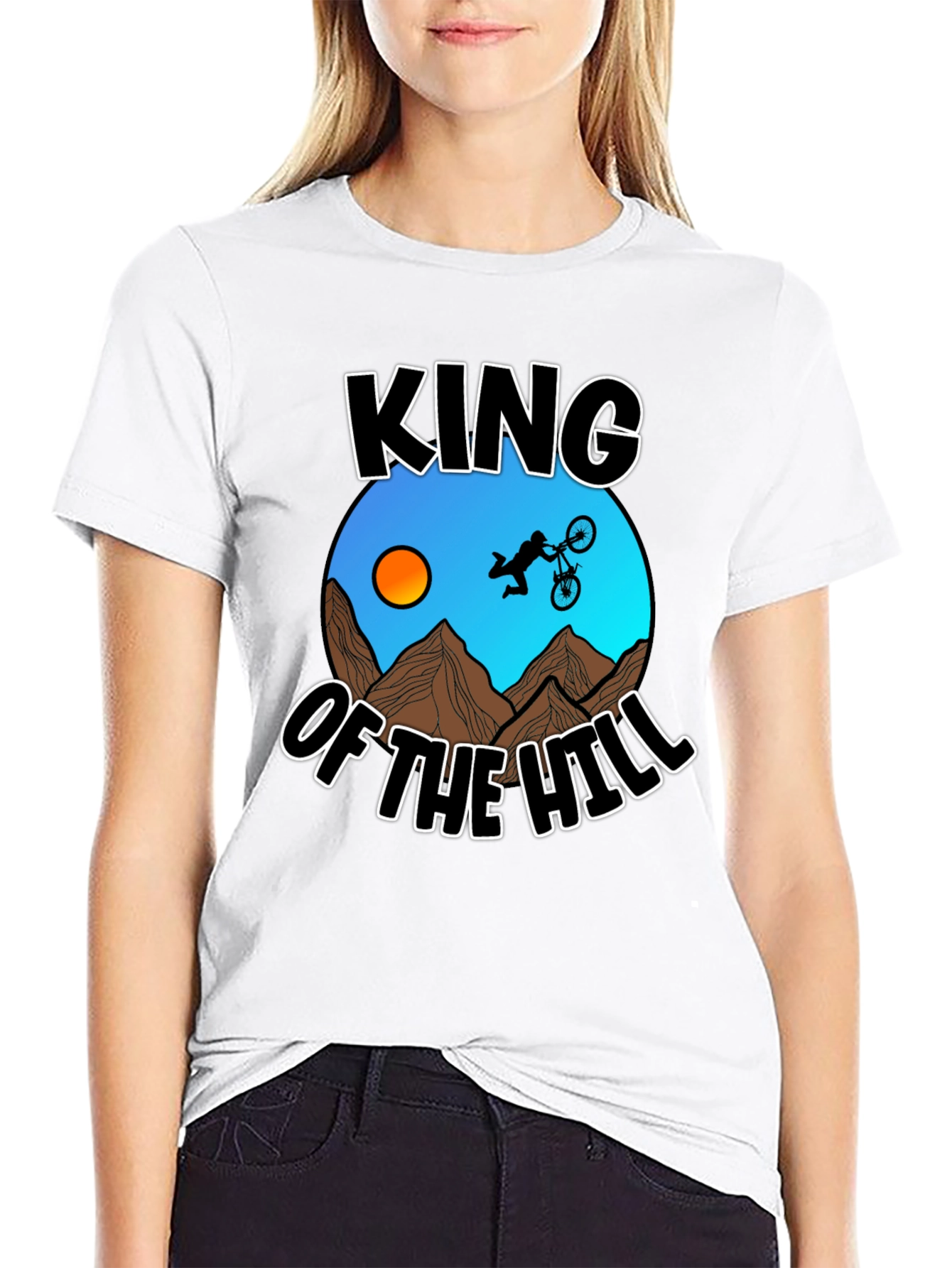 King of the Hill Mountain Biker Graphic T-Shirt