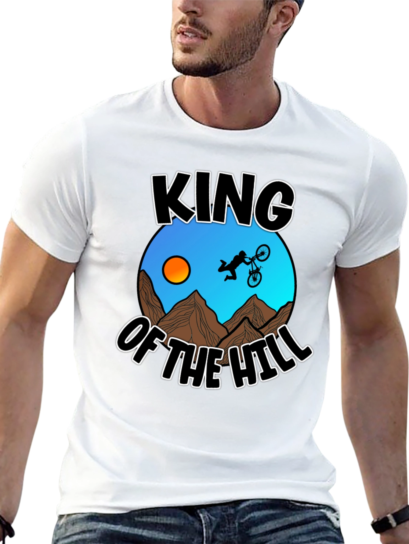 King of the Hill Mountain Biker Graphic T-Shirt
