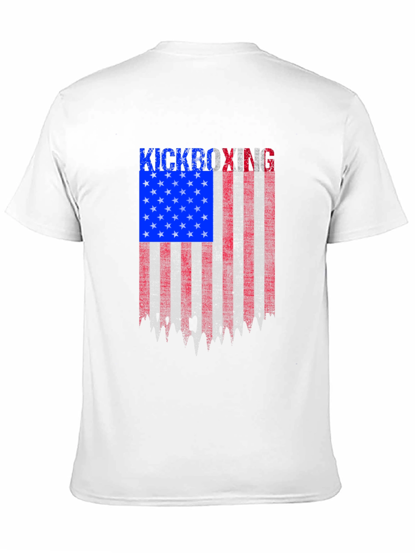 Kickboxing American Flag Patriotic T-Shirt