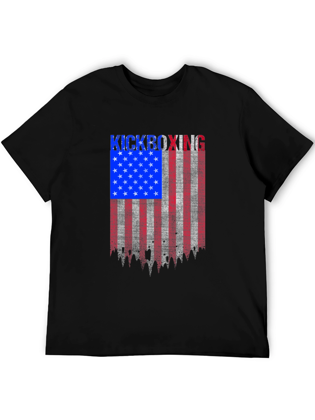 Kickboxing American Flag Patriotic T-Shirt