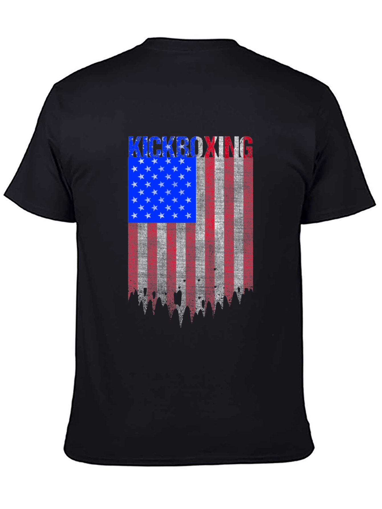 Kickboxing American Flag Patriotic T-Shirt