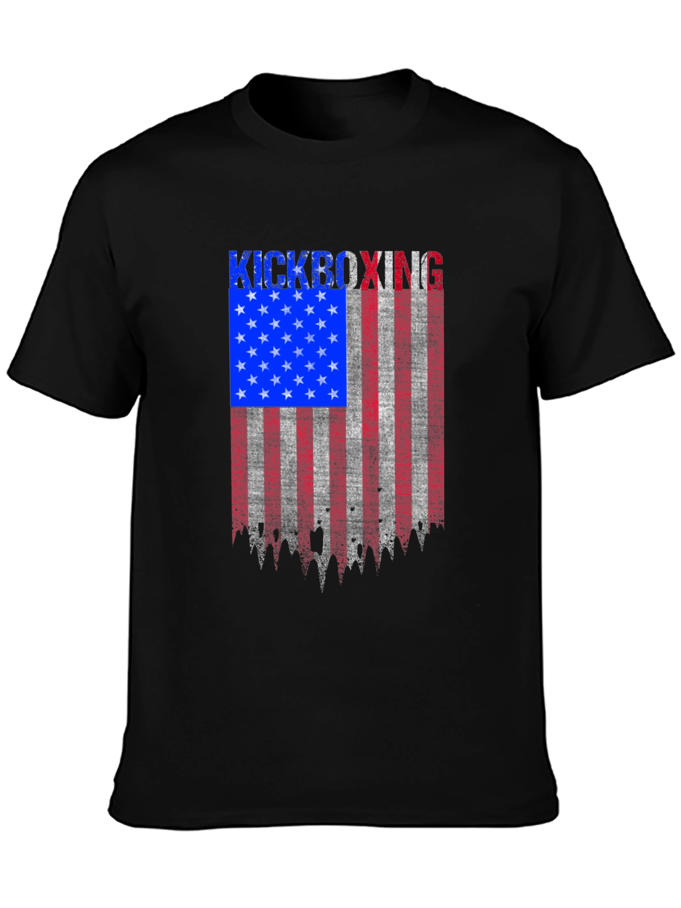 Kickboxing American Flag Patriotic T-Shirt