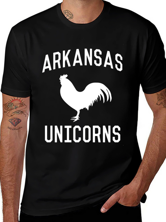 Arkansas Unicorns Black Graphic T-Shirt
