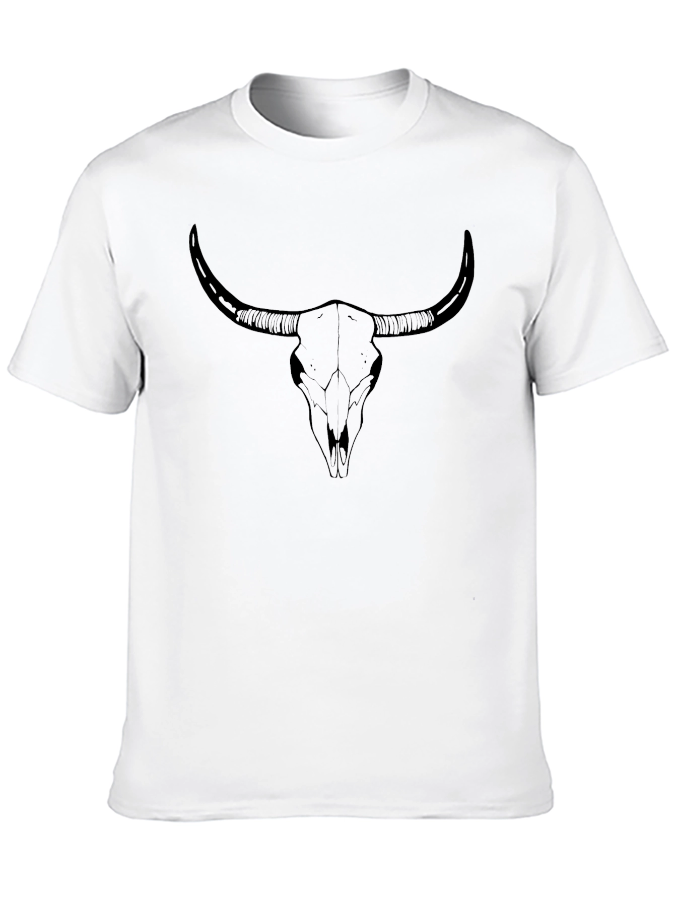 Longhorn Skull Graphic Black Tee