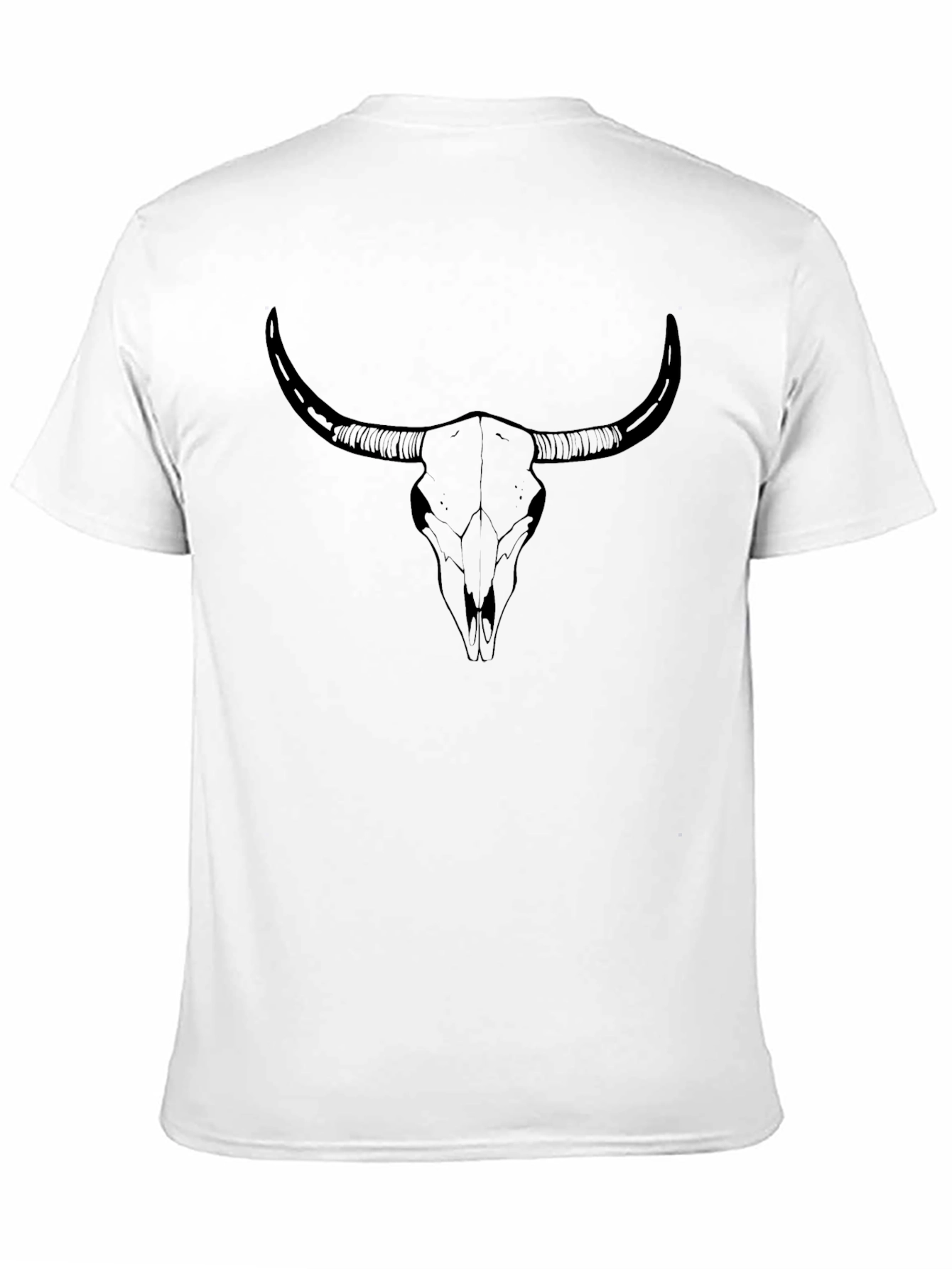 Longhorn Skull Graphic Black Tee