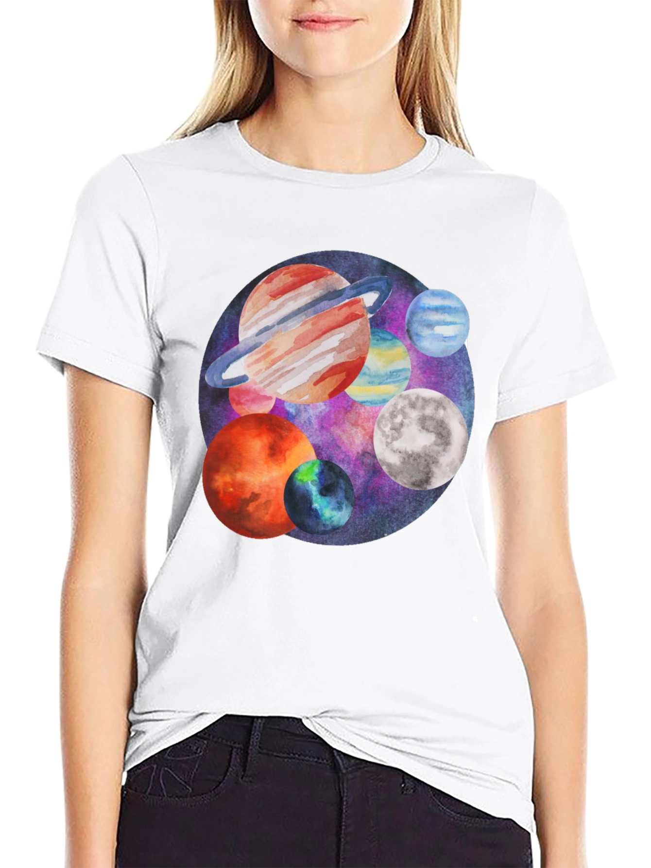 Planets Graphic Tee - Space Lover T-Shirt