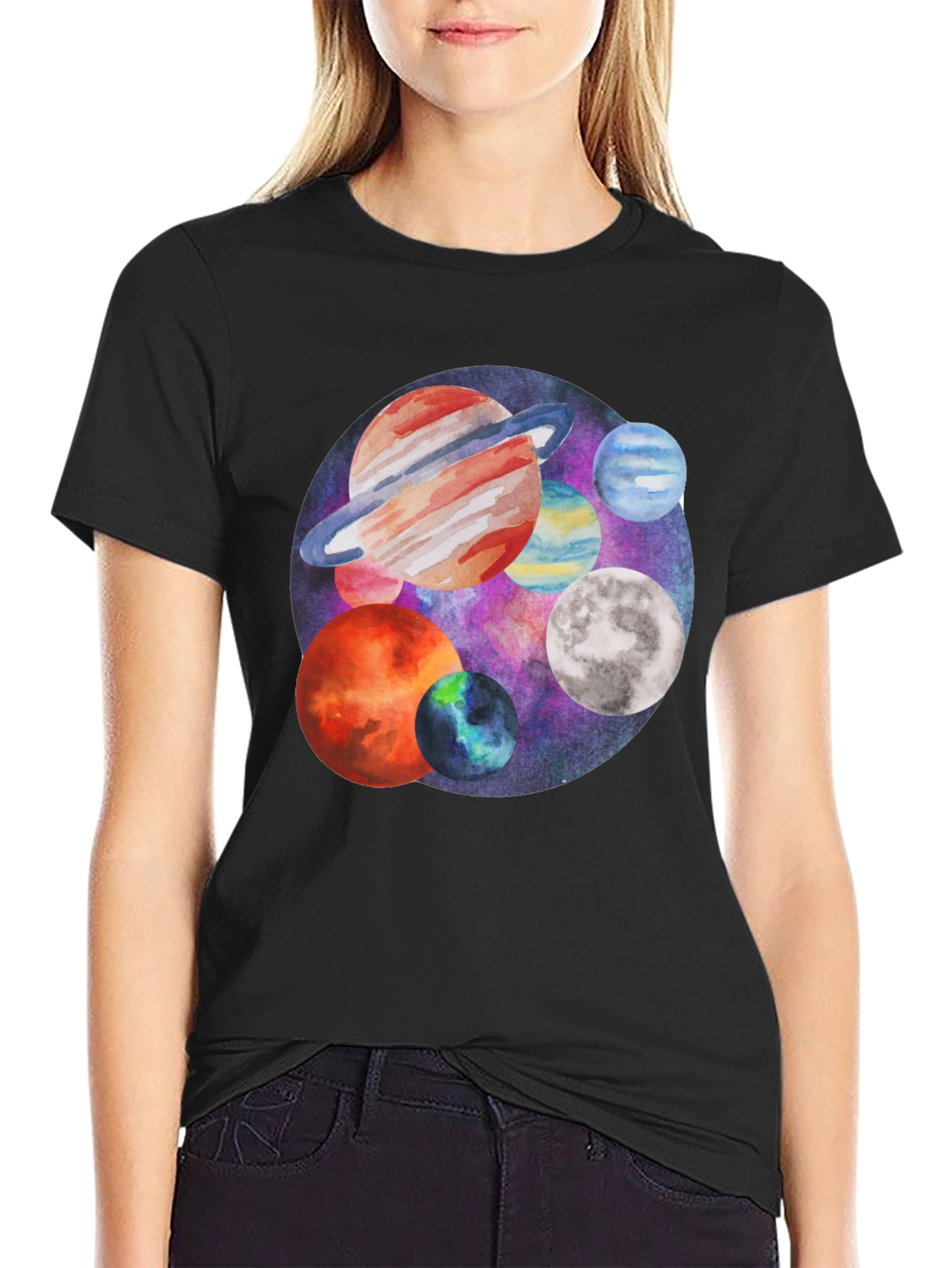 Planets Graphic Tee - Space Lover T-Shirt