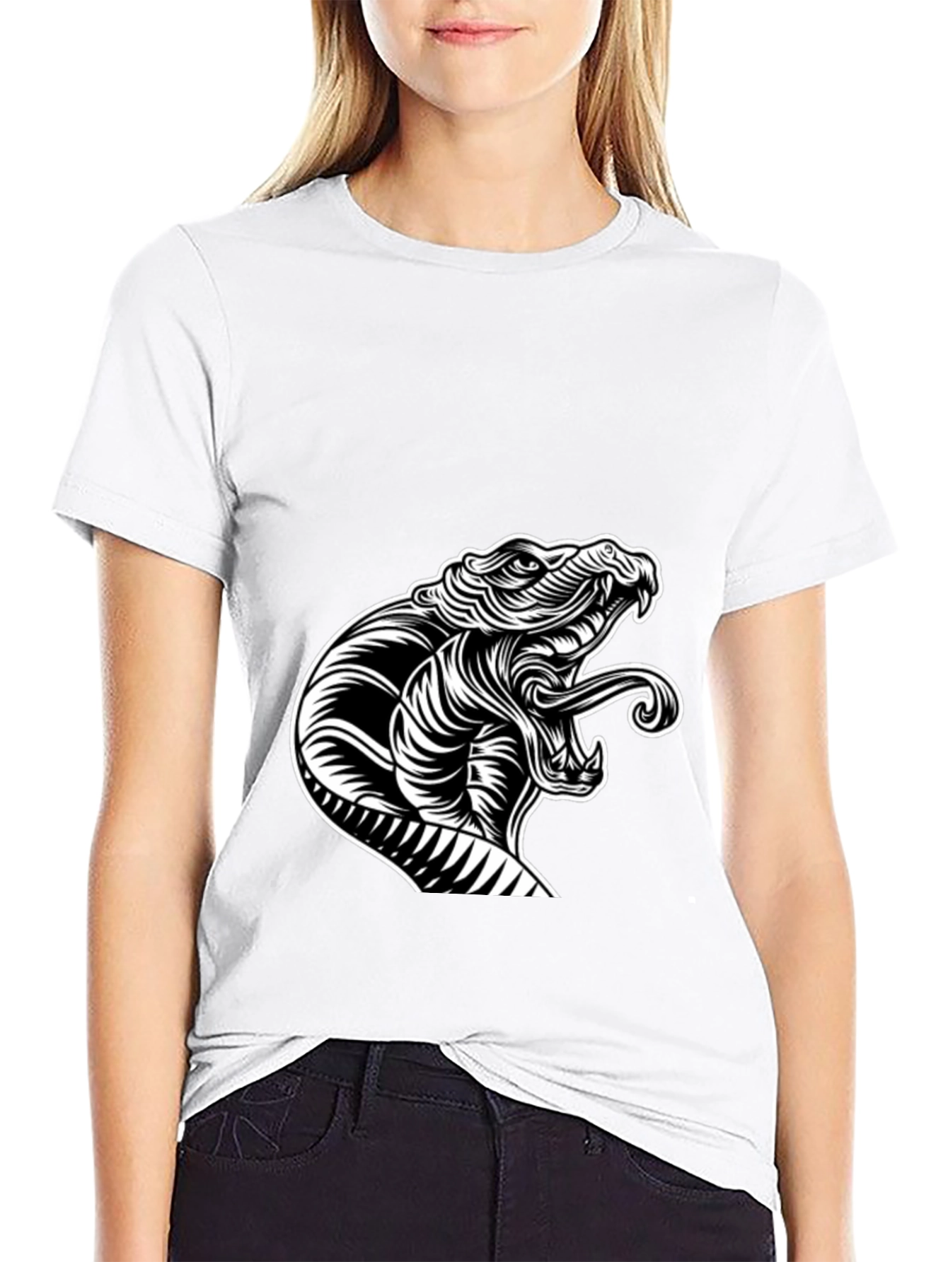 Snake Graphic Black T-Shirt